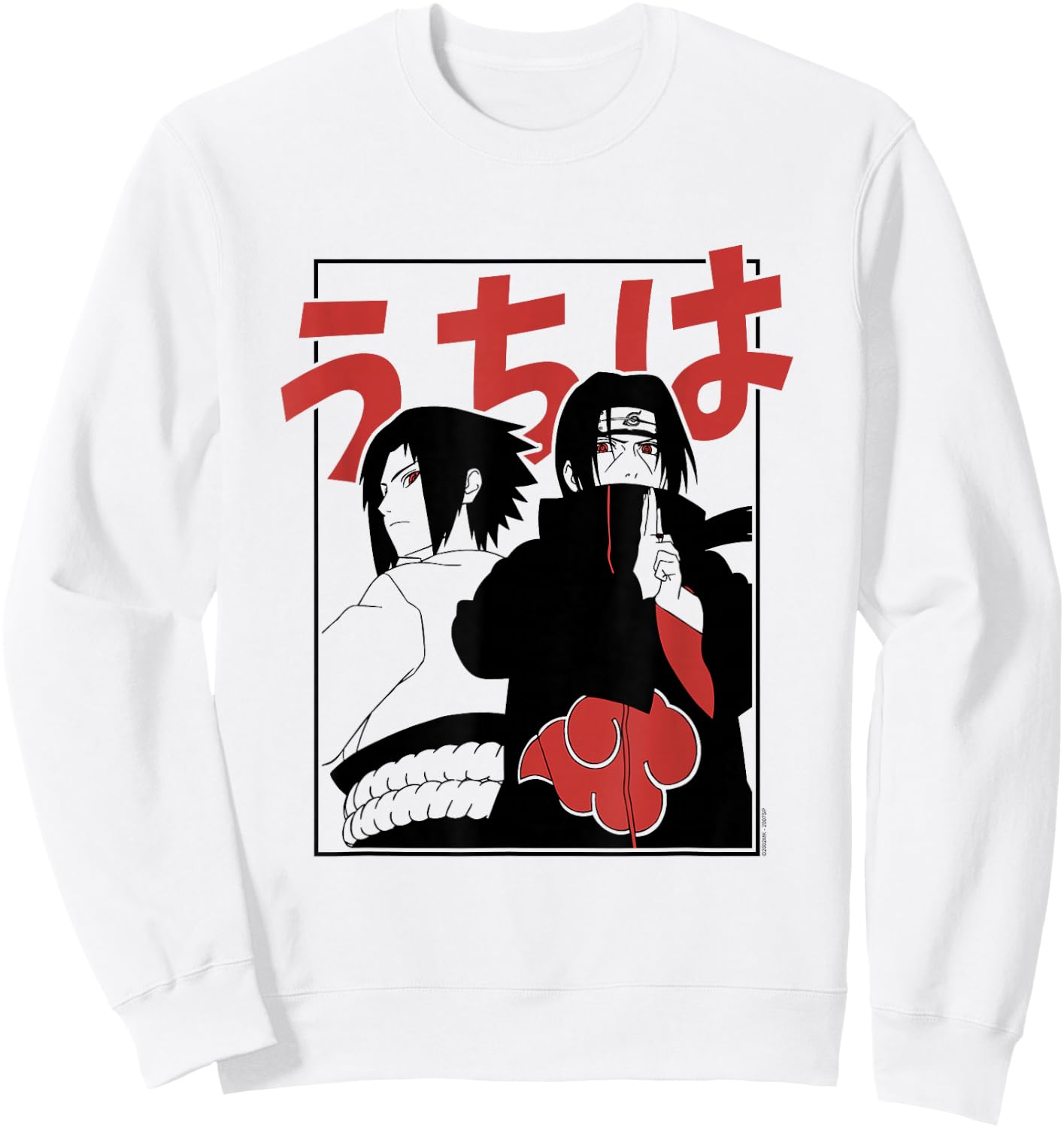 Naruto Shippuden Itachi & Sasuke Frame Sweatshirt - Sweatshirt | White