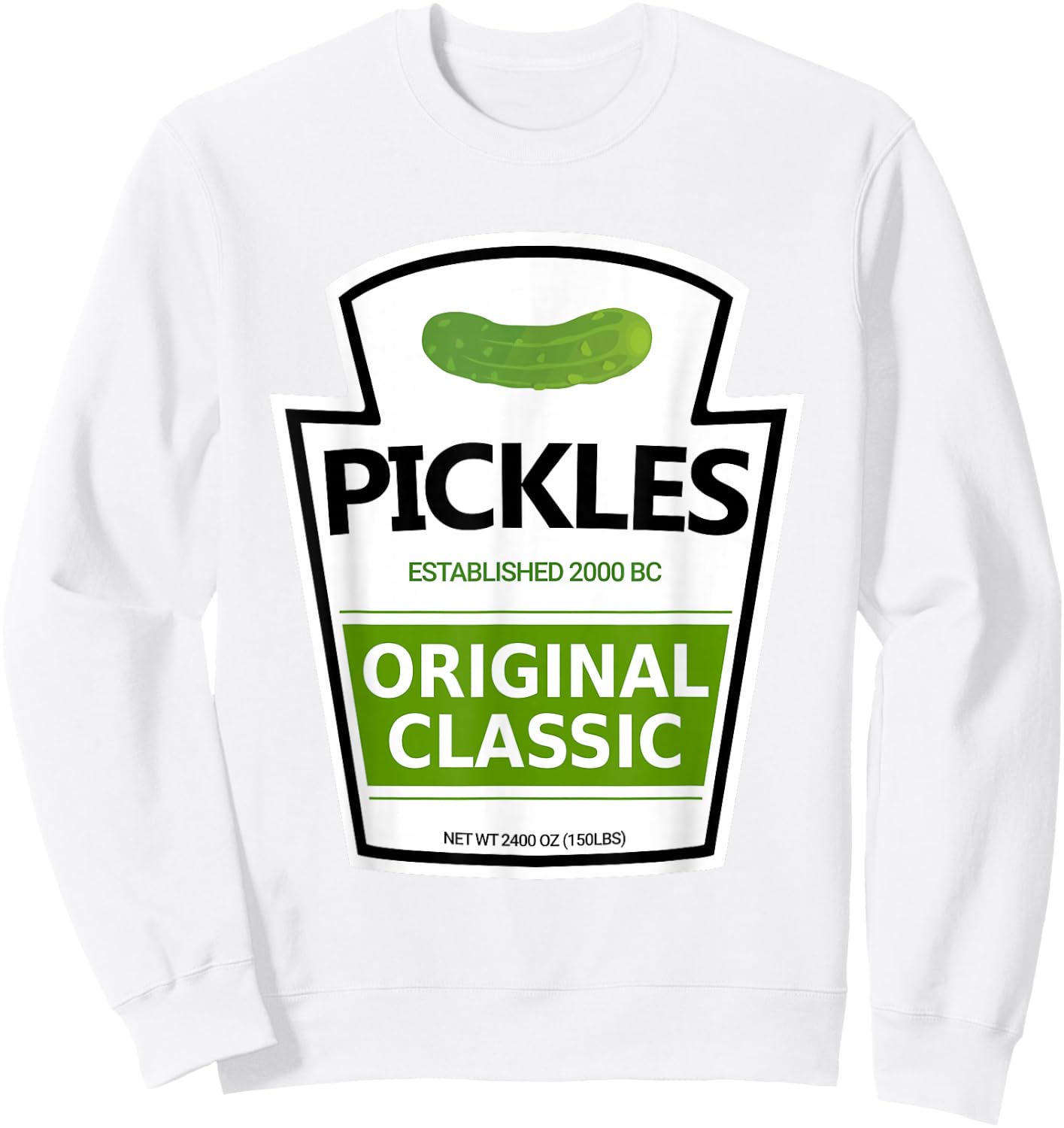 Lazy Costume Pickle Jar Sweatshirt - Sweatshirt | White