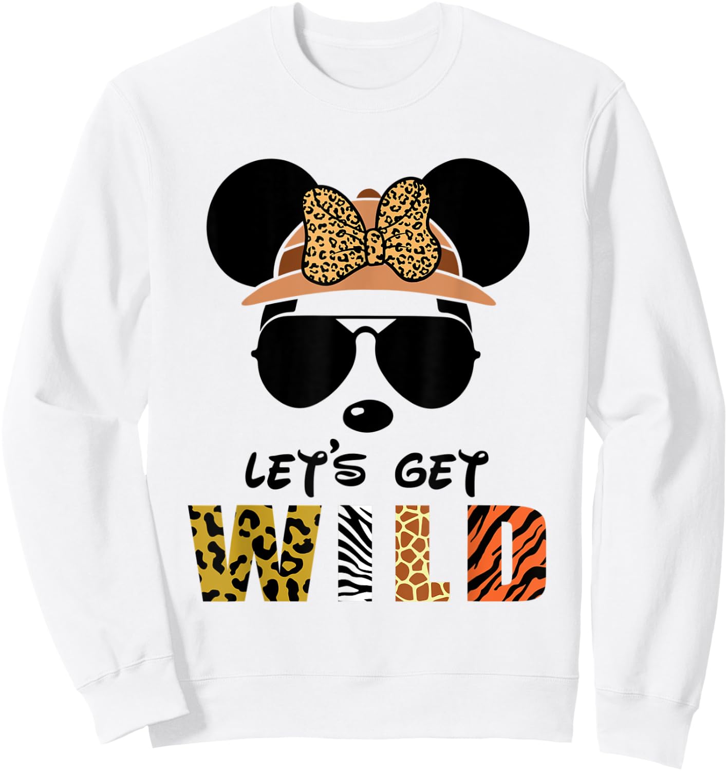 Let's Get Wild Zoo Animals Safari Party A Day At The Zoo Sweatshirt - Sweatshirt | White