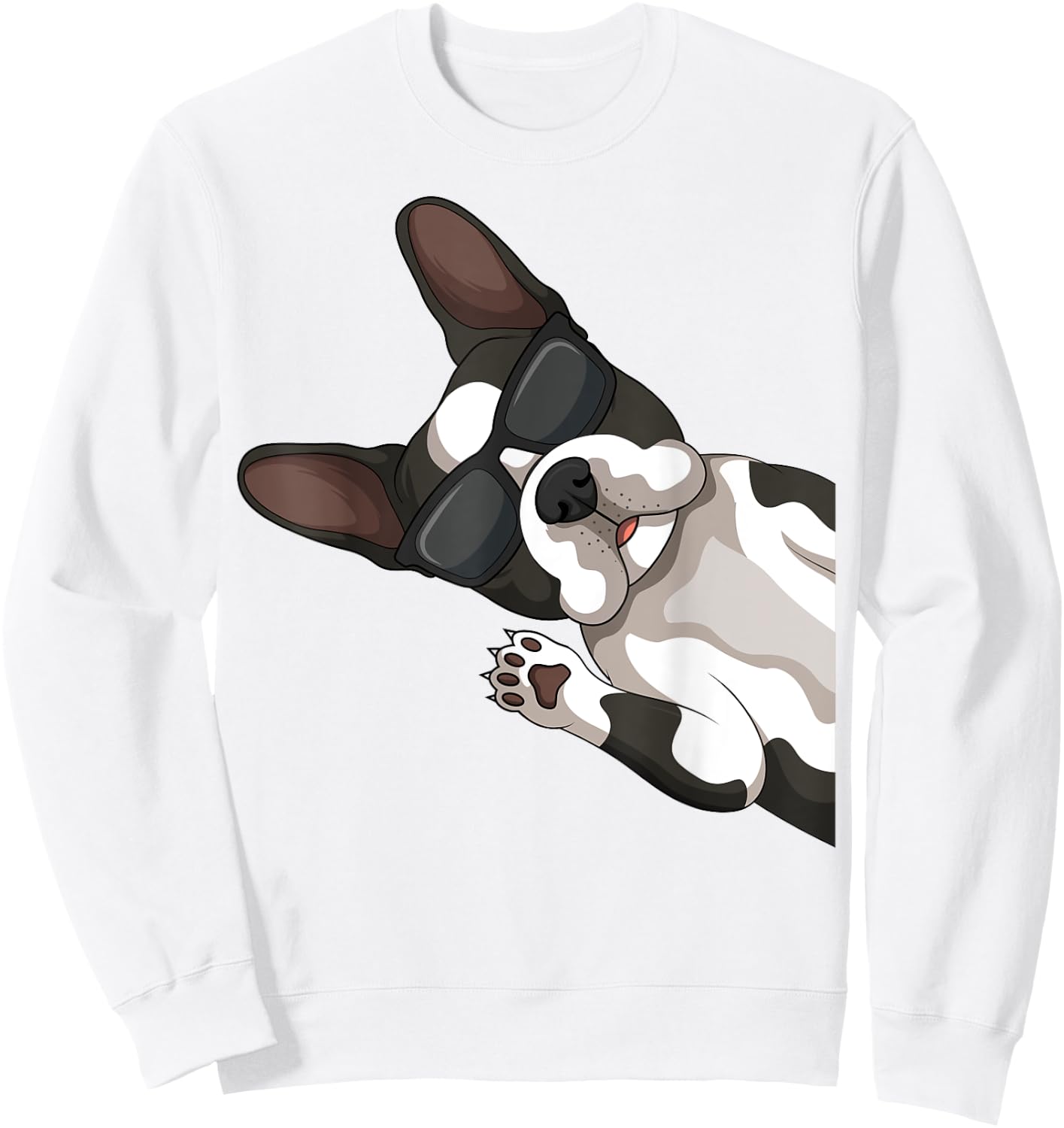 Boston Terrier Bostie Dog Kids Men Sweatshirt - Sweatshirt | White