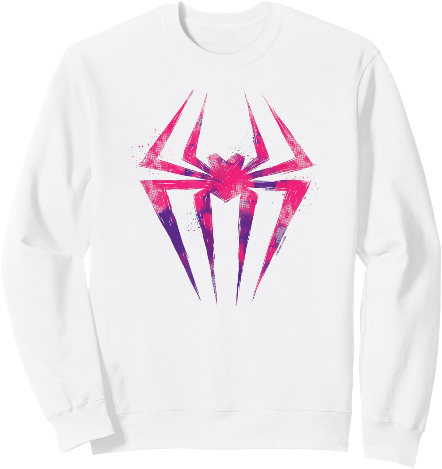 Marvel Spider-Man Across The Spider-Verse Part 1 Pink Logo Sweatshirt - Sweatshirt | White