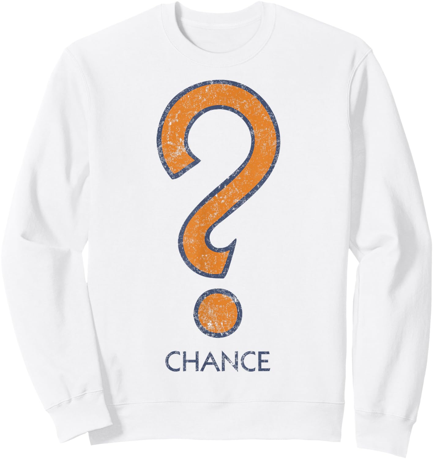 Monopoly Clue Chance Question Mark Symbol Logo Sweatshirt - Sweatshirt | White
