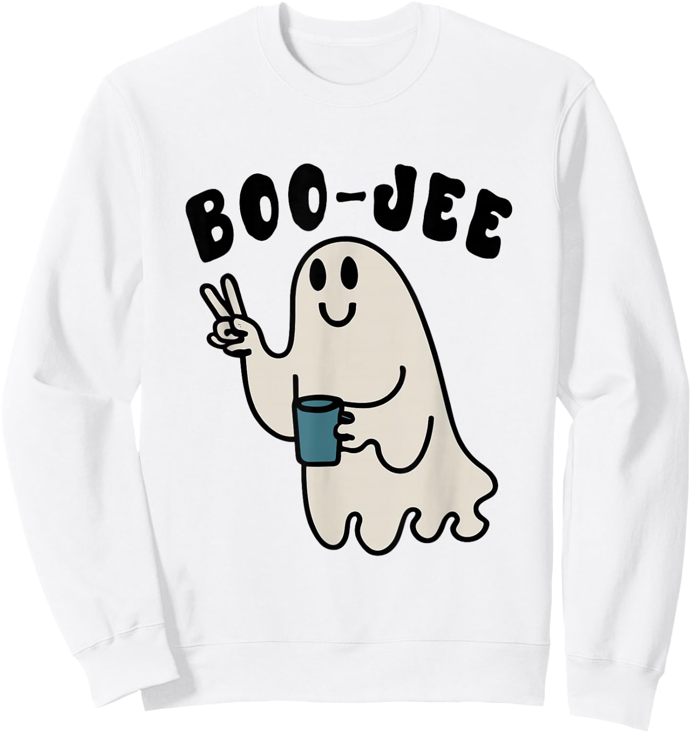 Boo Jee - Boo Ghost Sweatshirt - Sweatshirt | White