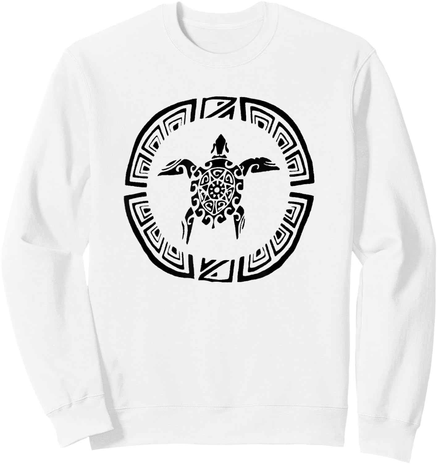 Sea Turtle Vintage Retro Tribal Throwback Vacation Sweatshirt - Sweatshirt | White