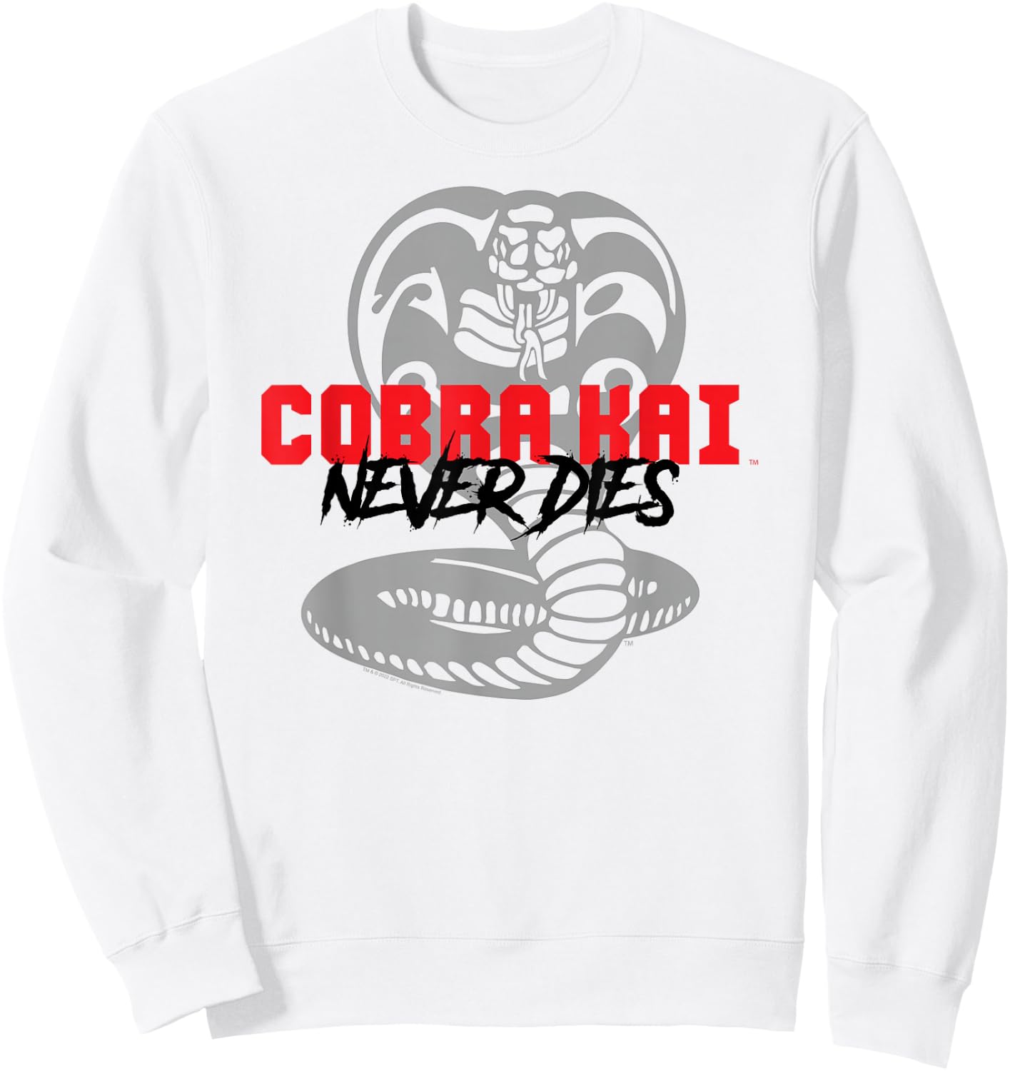 Cobra Kai Never Dies Season 5 Logo Sweatshirt - Sweatshirt | White