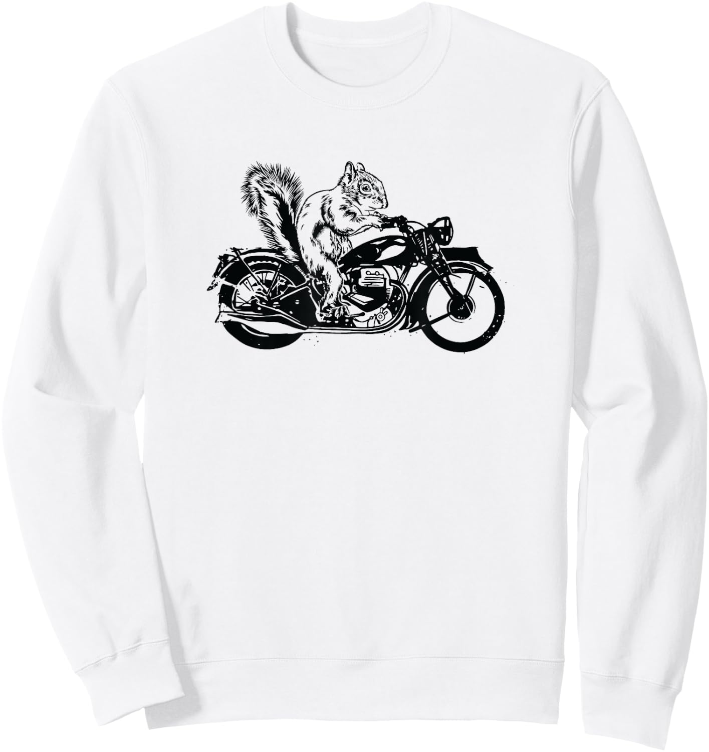 Squirrel Biker Design - For Squirrel Lovers Sweatshirt - Sweatshirt | White