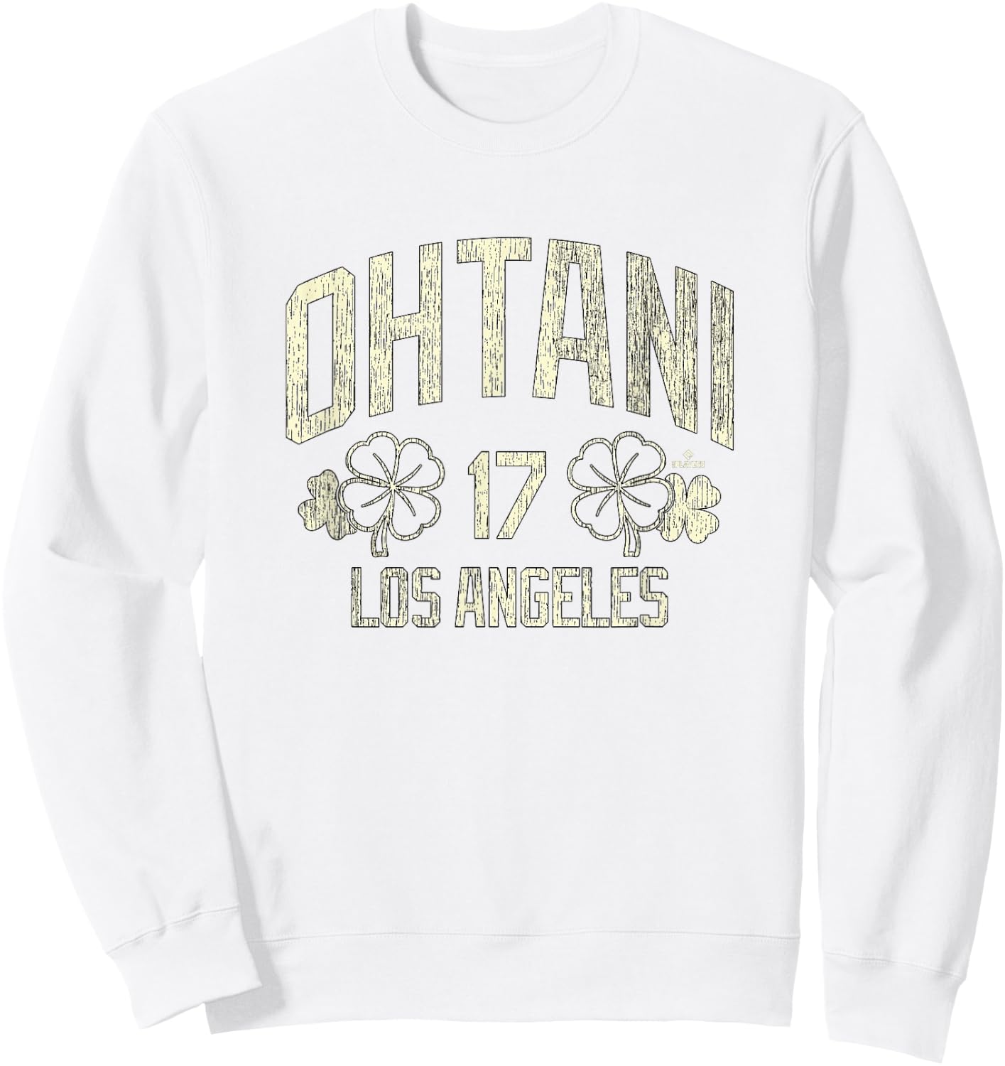 Shohei Ohtani Los Angeles Baseball St. Patrick's Clover Sweatshirt - Sweatshirt | White
