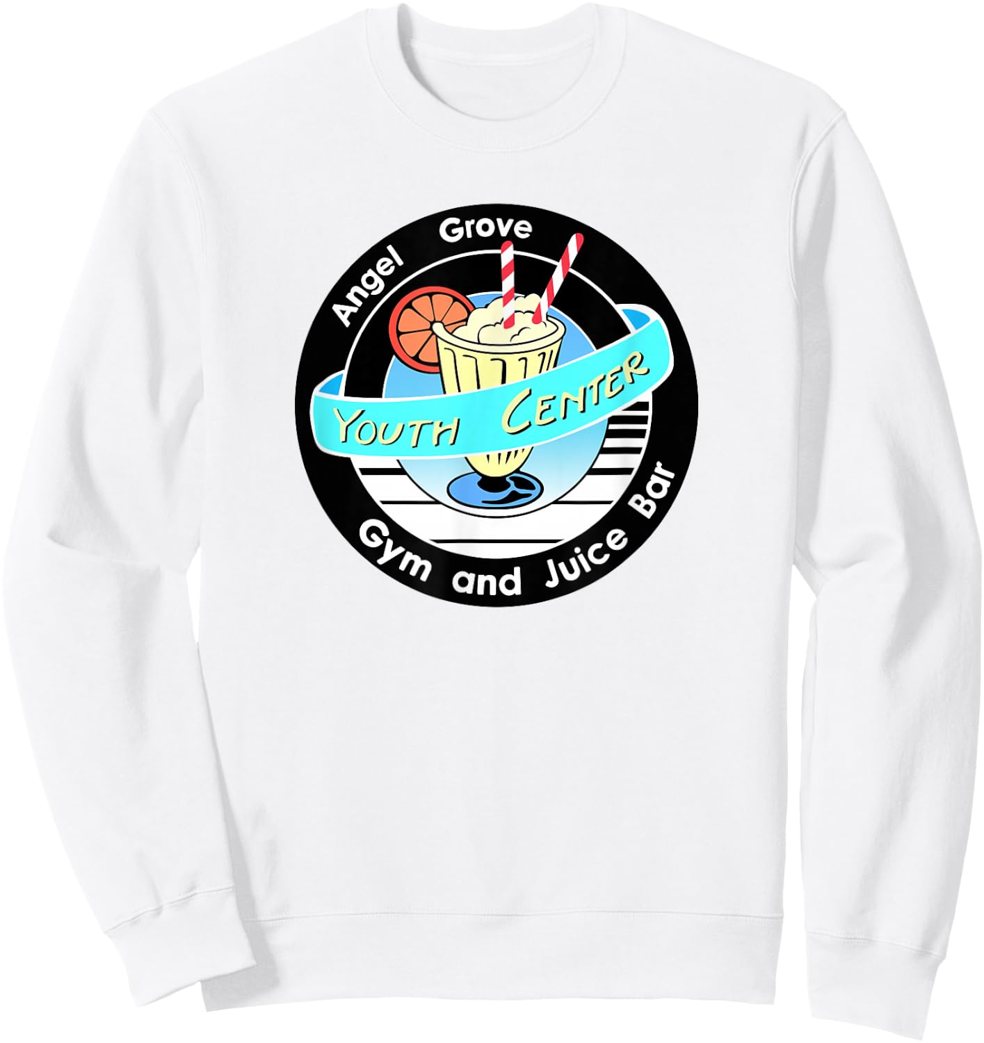 Angel Grove Youth Center Gym and Juice Bar Sweatshirt - Sweatshirt | White