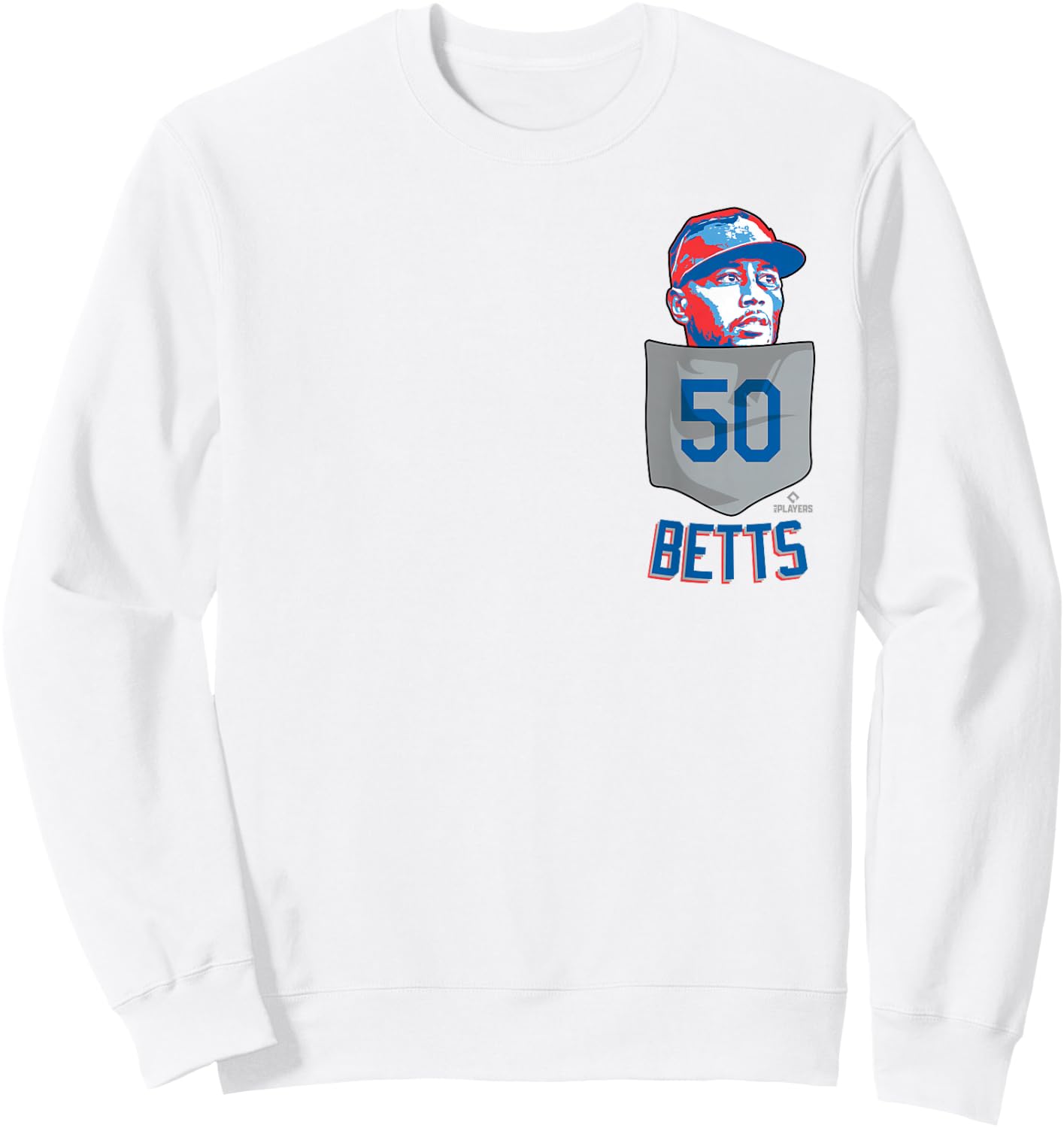Mookie Betts Los Angeles Baseball Pocket MLBPA Sweatshirt - Sweatshirt | White