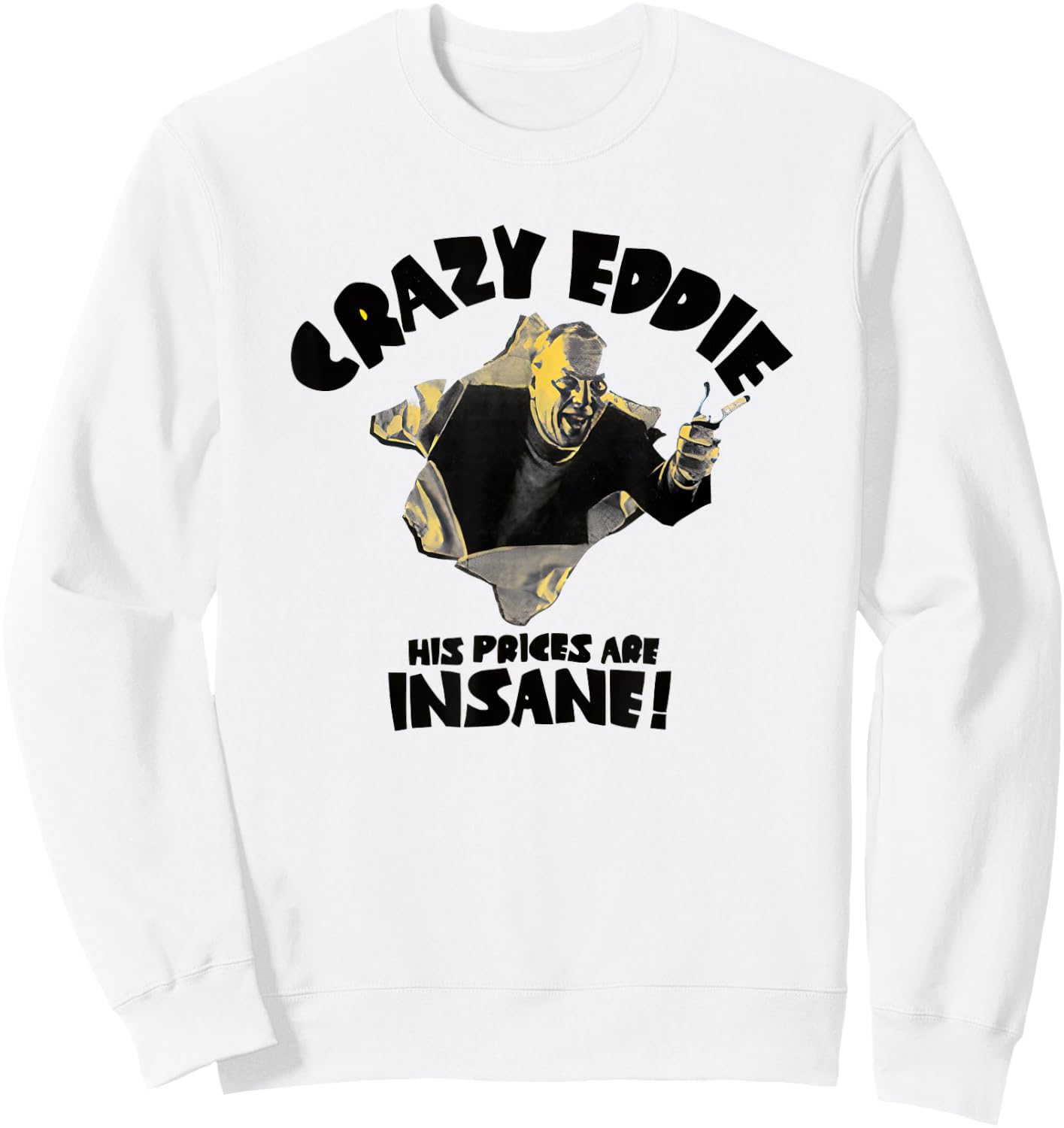 Crazy Eddie Electronics Department Store Sweatshirt - Sweatshirt | White