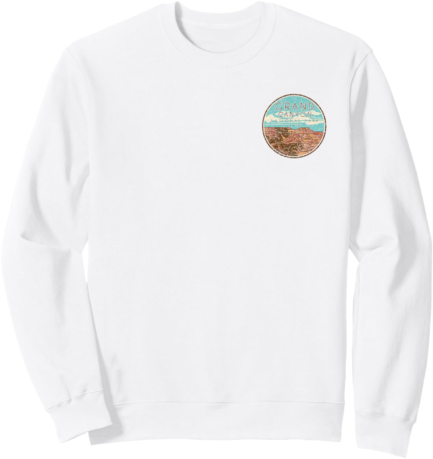 Grand Canyon National Park Retro Sweatshirt - Sweatshirt | White