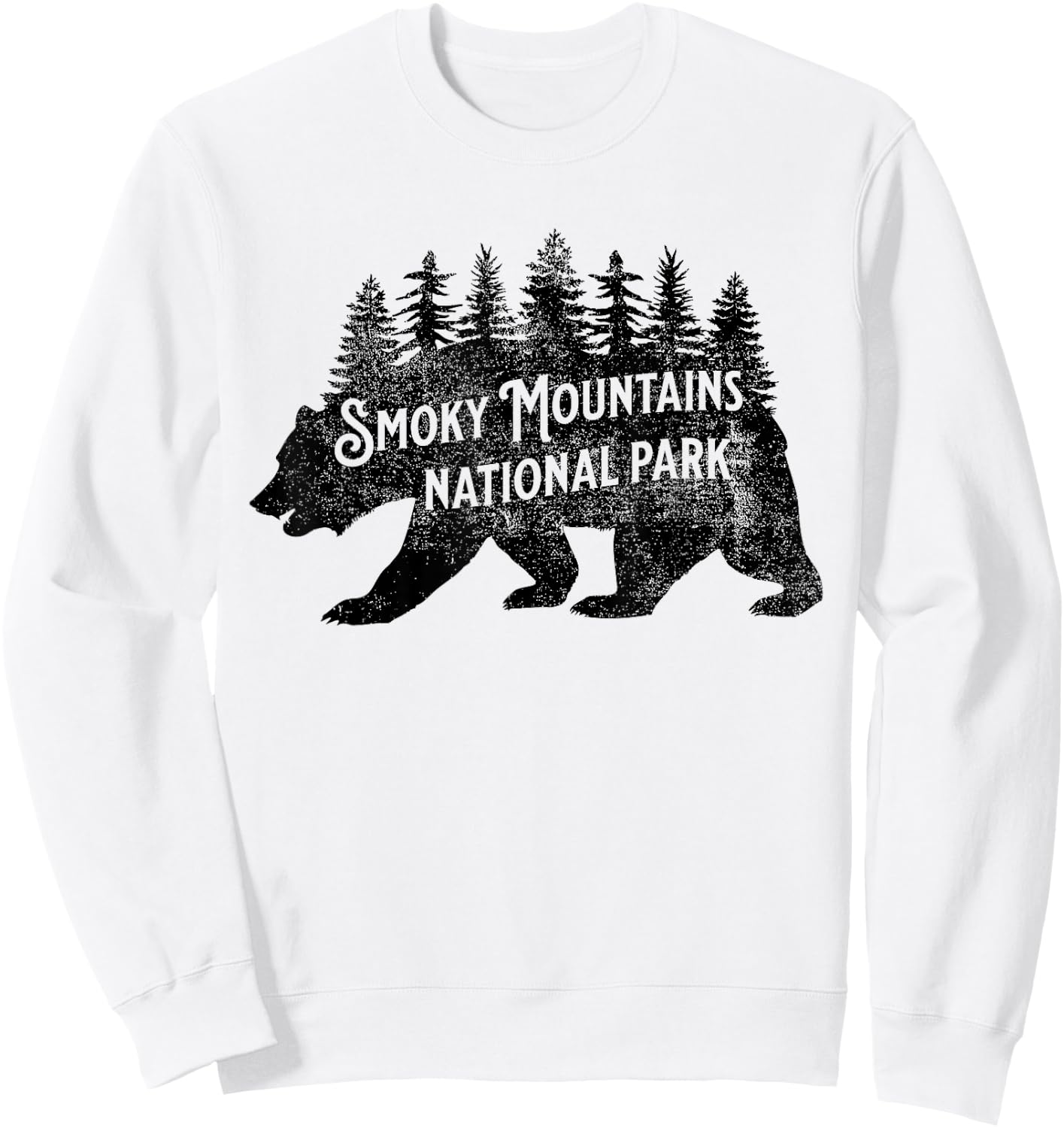 Great Smoky Mountains Tennessee Nature Bear Hiking Outdoors Sweatshirt - Sweatshirt | White