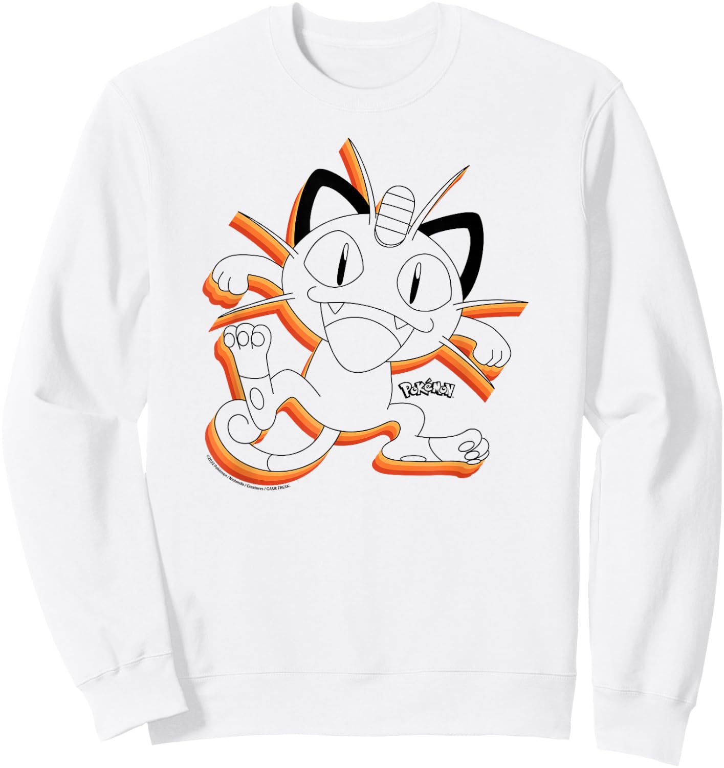 Pokémon - Meowth Repeat Sweatshirt - Sweatshirt | White