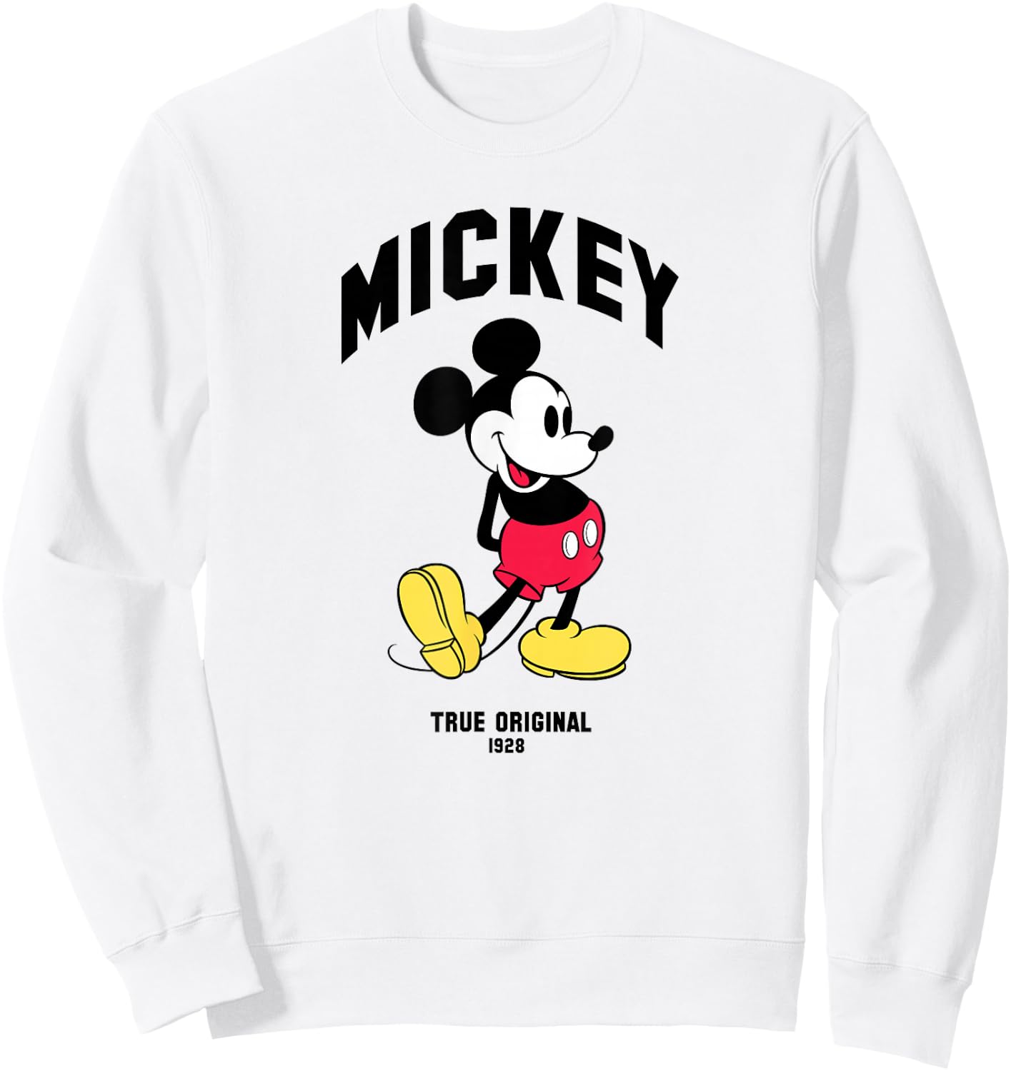 Disney Mickey And Friends Classic Mickey True Original Logo Sweatshirt - Sweatshirt | White