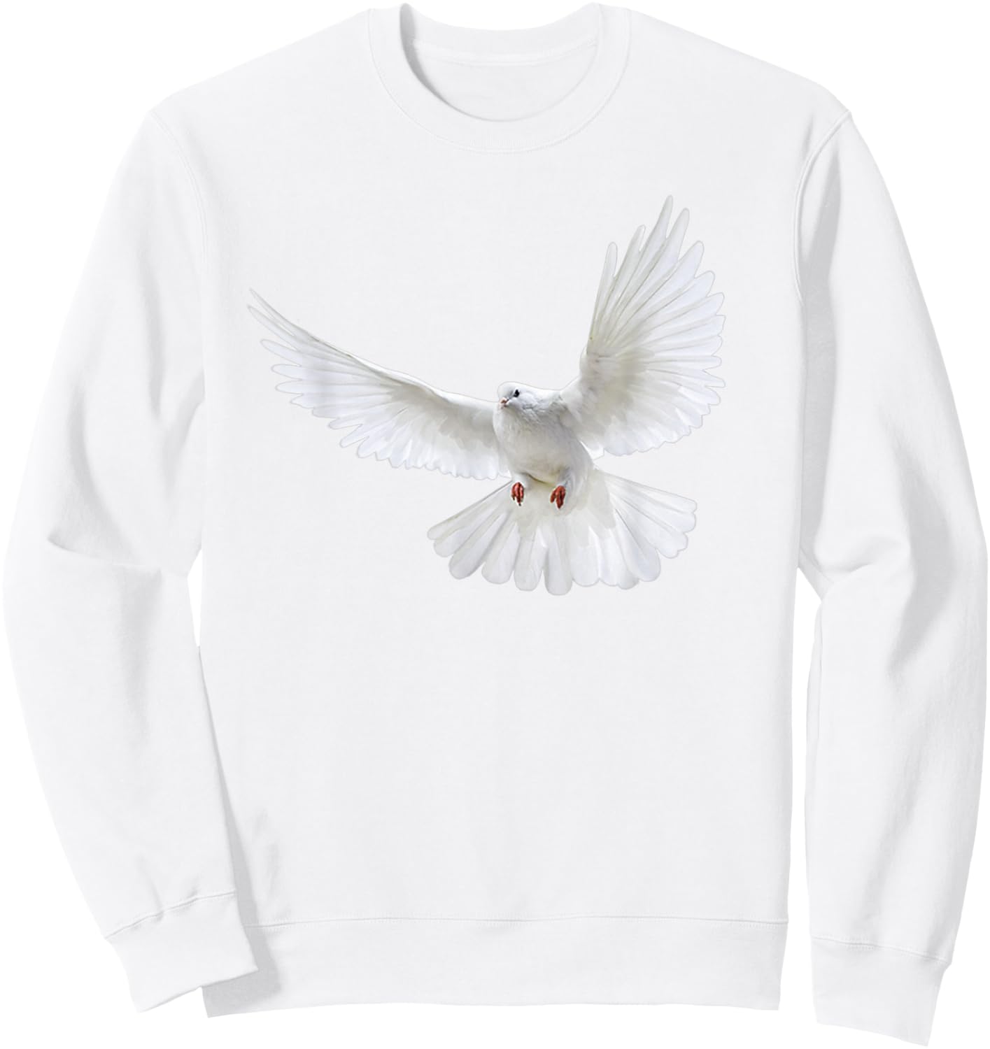 Beautiful Flying Peaceful White Dove Photo Silhouette Sweatshirt - Sweatshirt | White