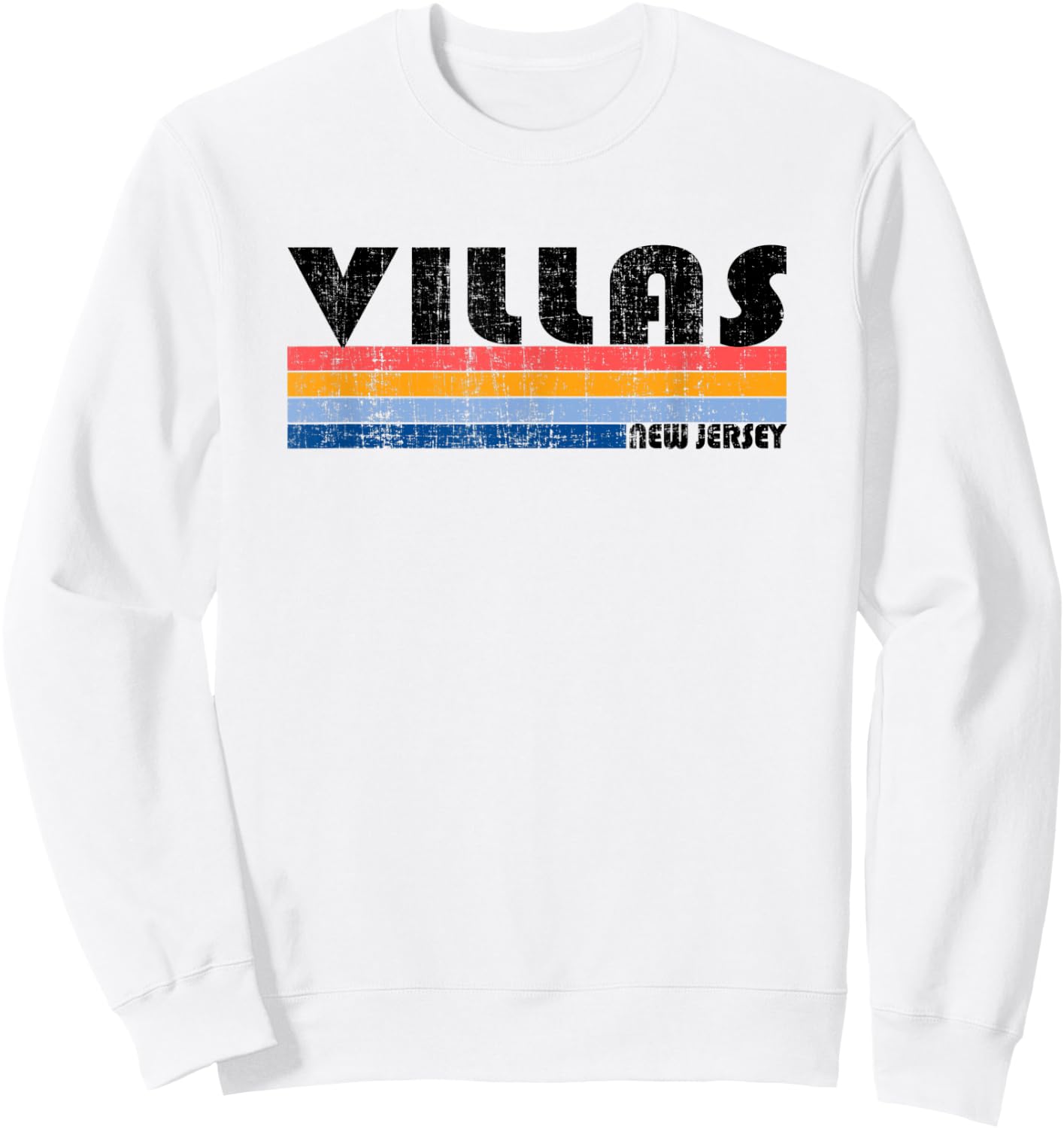 Vintage 70s 80s Style Villas, NJ Sweatshirt - Sweatshirt | White