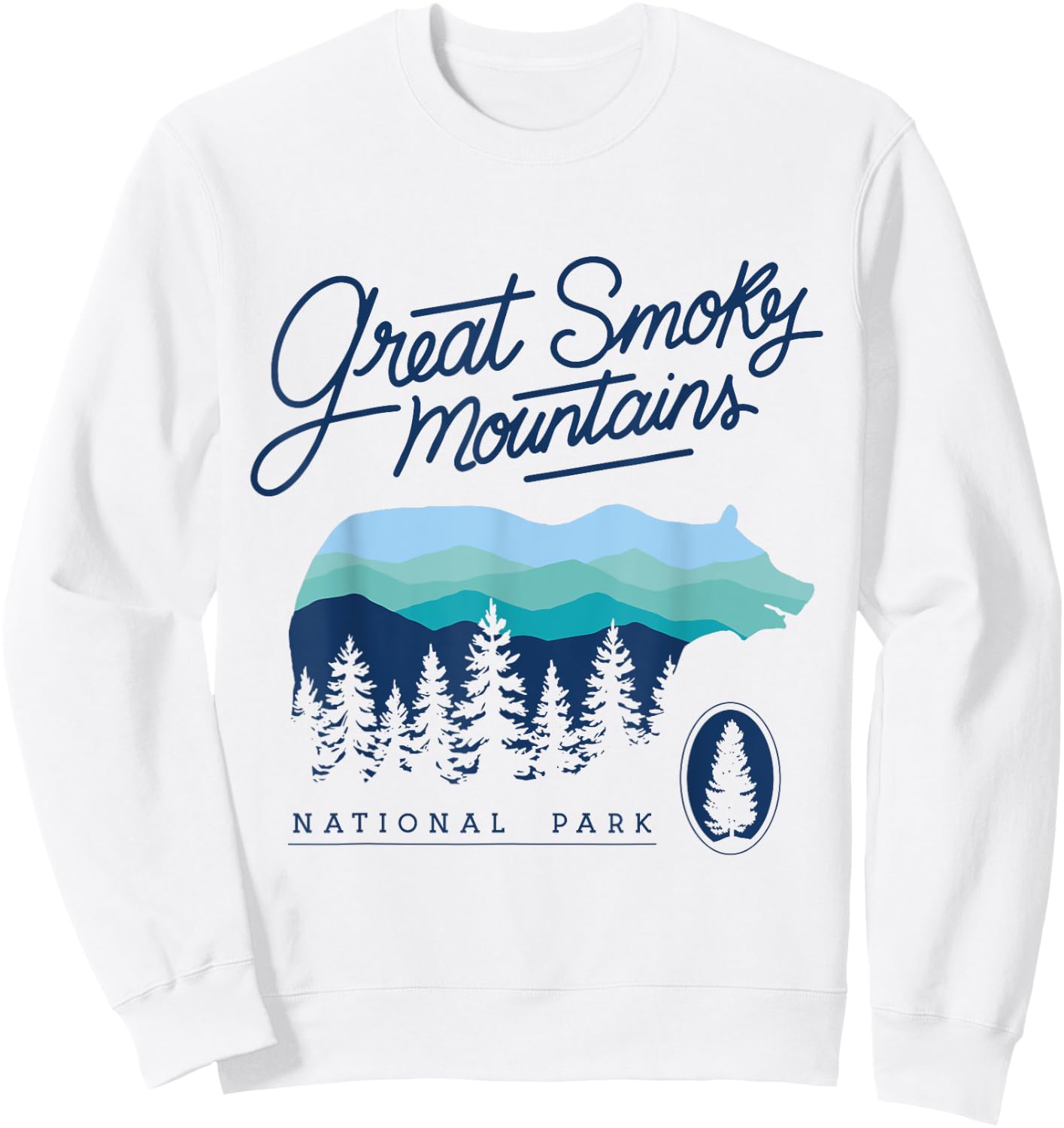 Tennessee NC 1934 Great Smokey Mountains National Park Sweatshirt - Sweatshirt | White