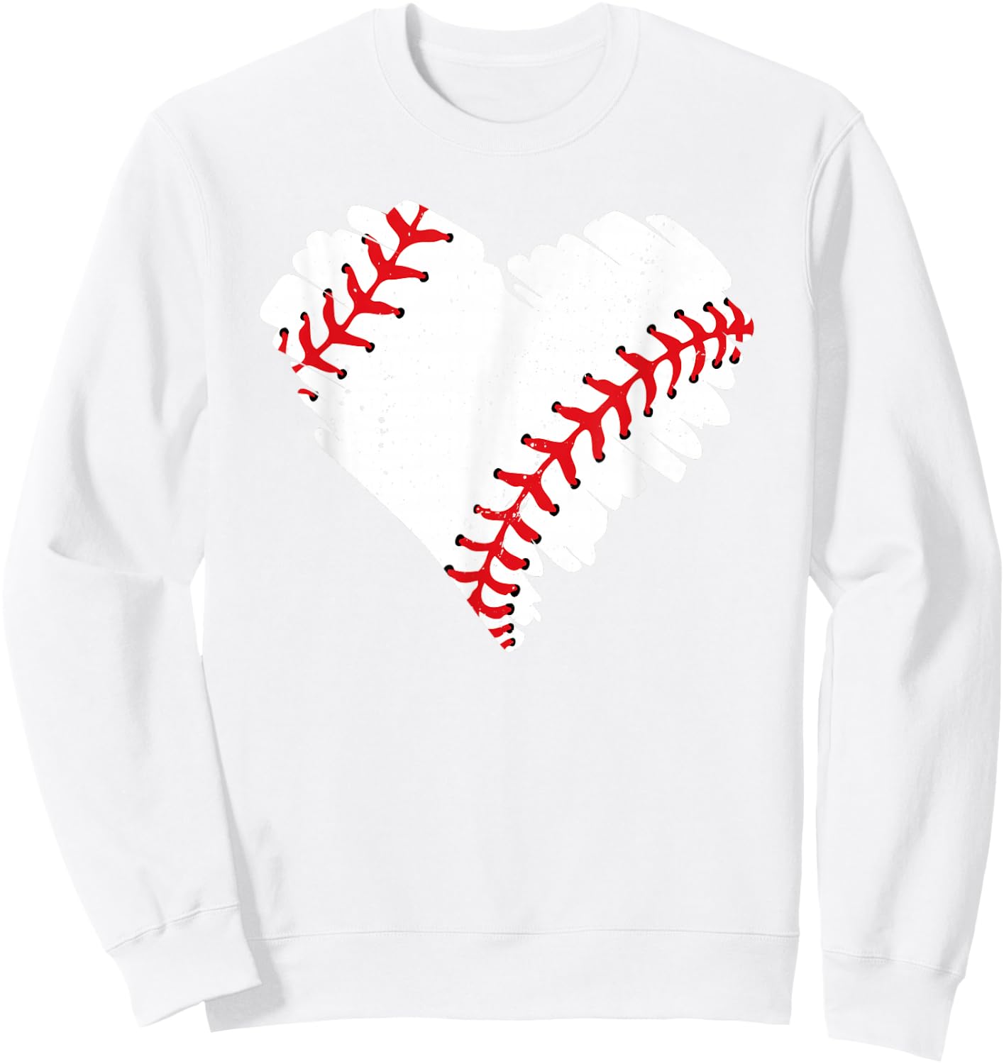 Orange Baseball Heart Sweatshirt - Sweatshirt | White