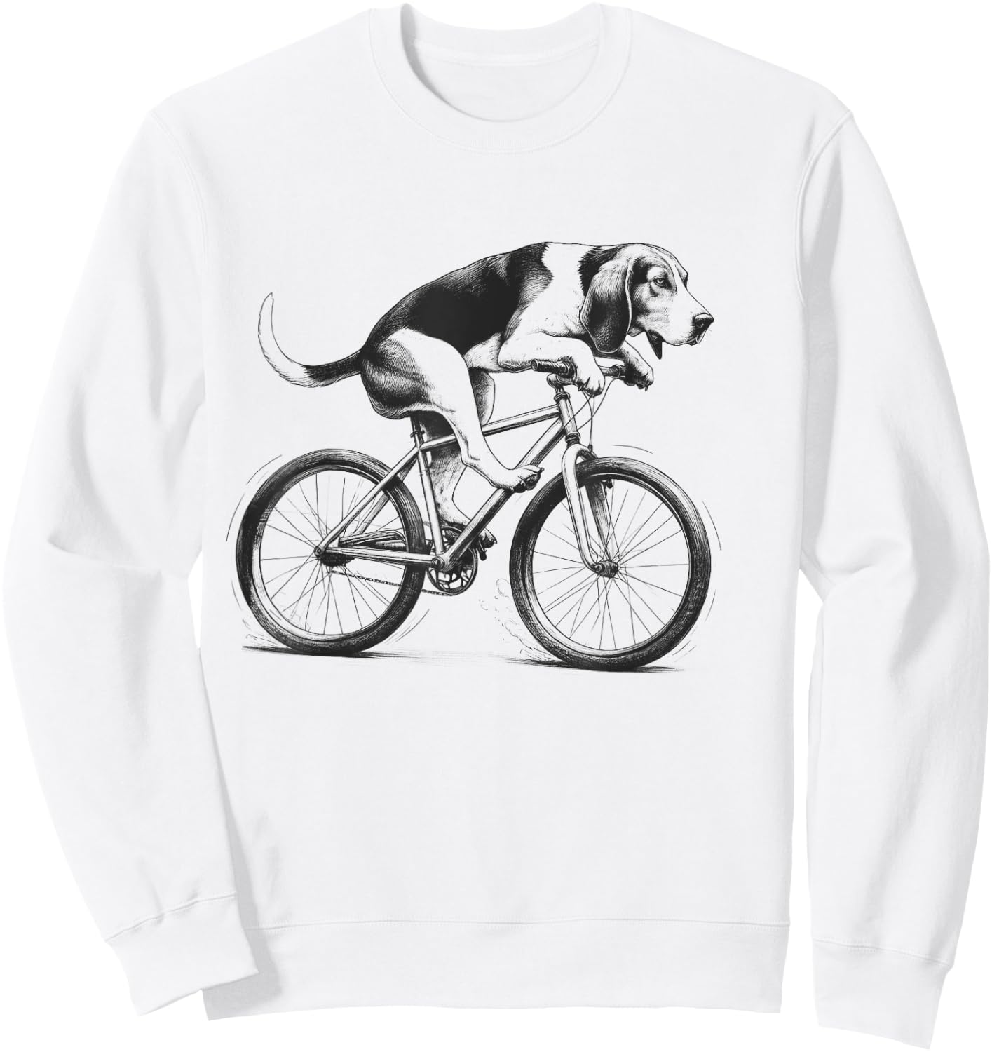 Treeing Walker Coonhound Dog Riding a Bike Bicycle Cycling Men Women Kids Sweatshirt - Sweatshirt | White
