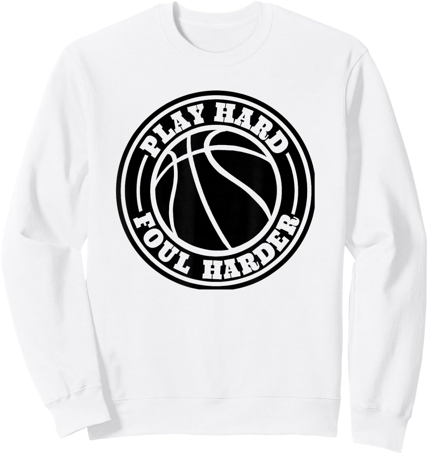 Player Hoops - Bball Streetball Basketball Fouls Sweatshirt - Sweatshirt | White