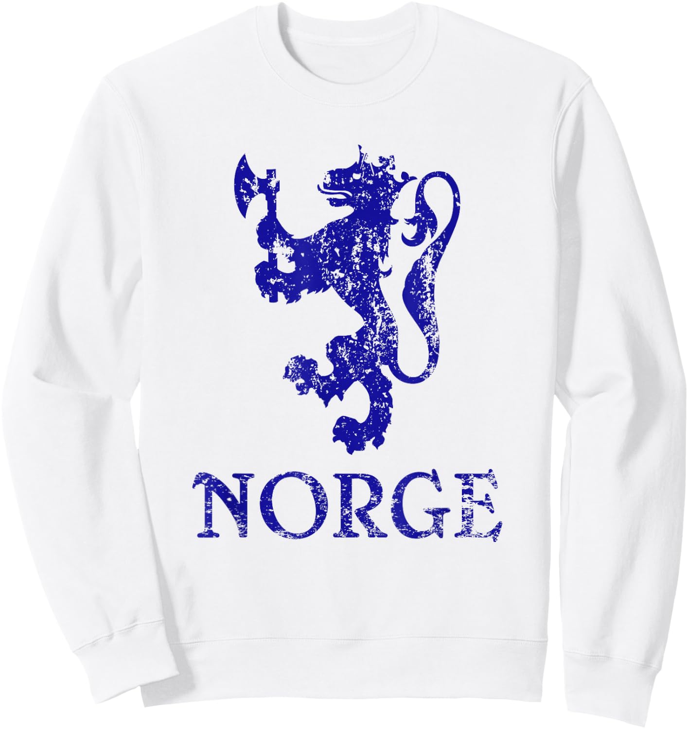 Norge Norway Lion Symbol Norwegian Pride Sweatshirt - Sweatshirt | White