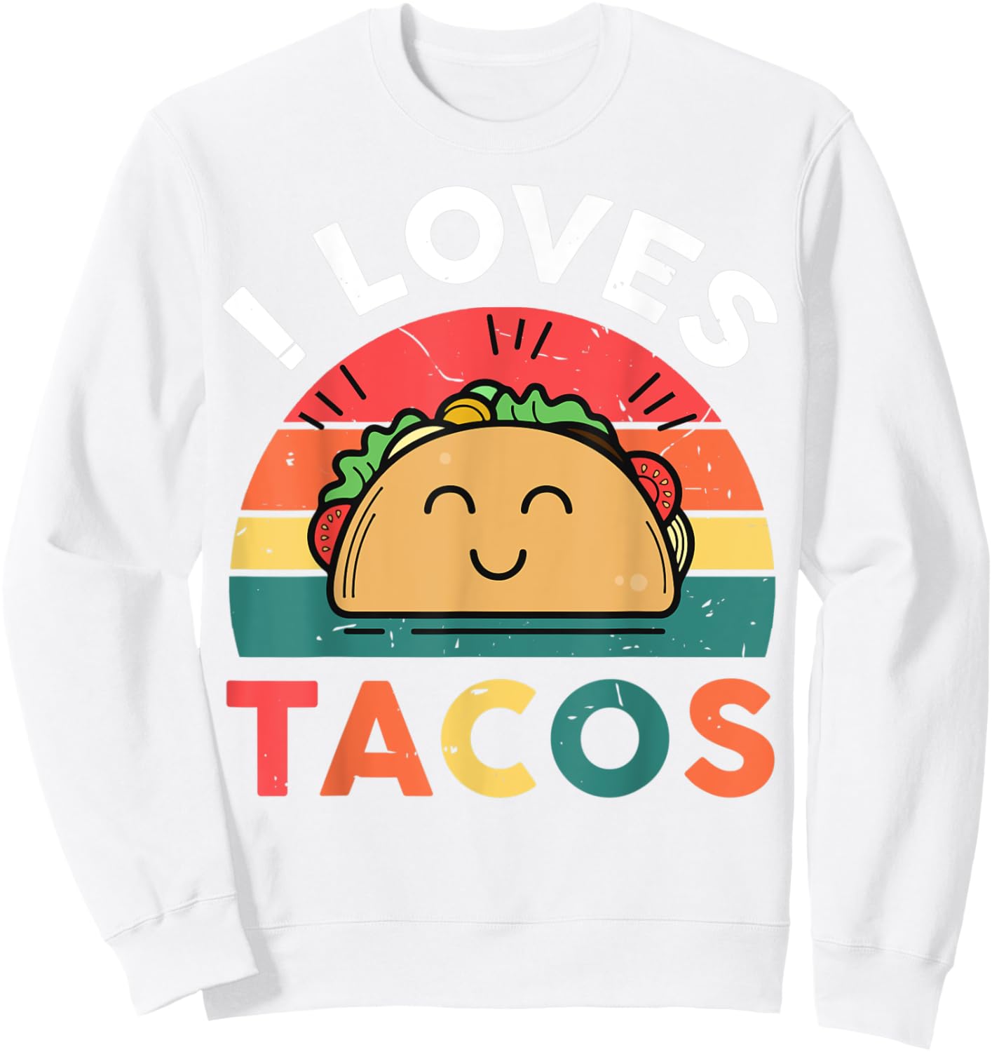 Cinco De Mayo I Loves Taco Shirt Mexican Kids Boy Toddler Sweatshirt - Sweatshirt | White