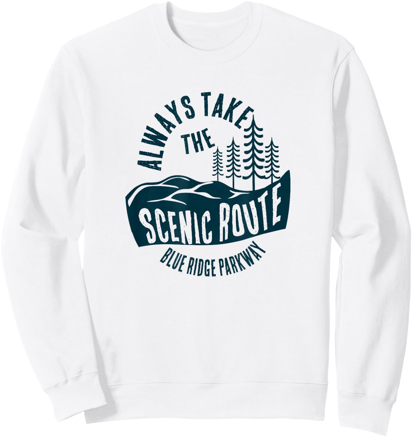 Blue Ridge Parkway National Park Scenic Route Sweatshirt - Sweatshirt | White