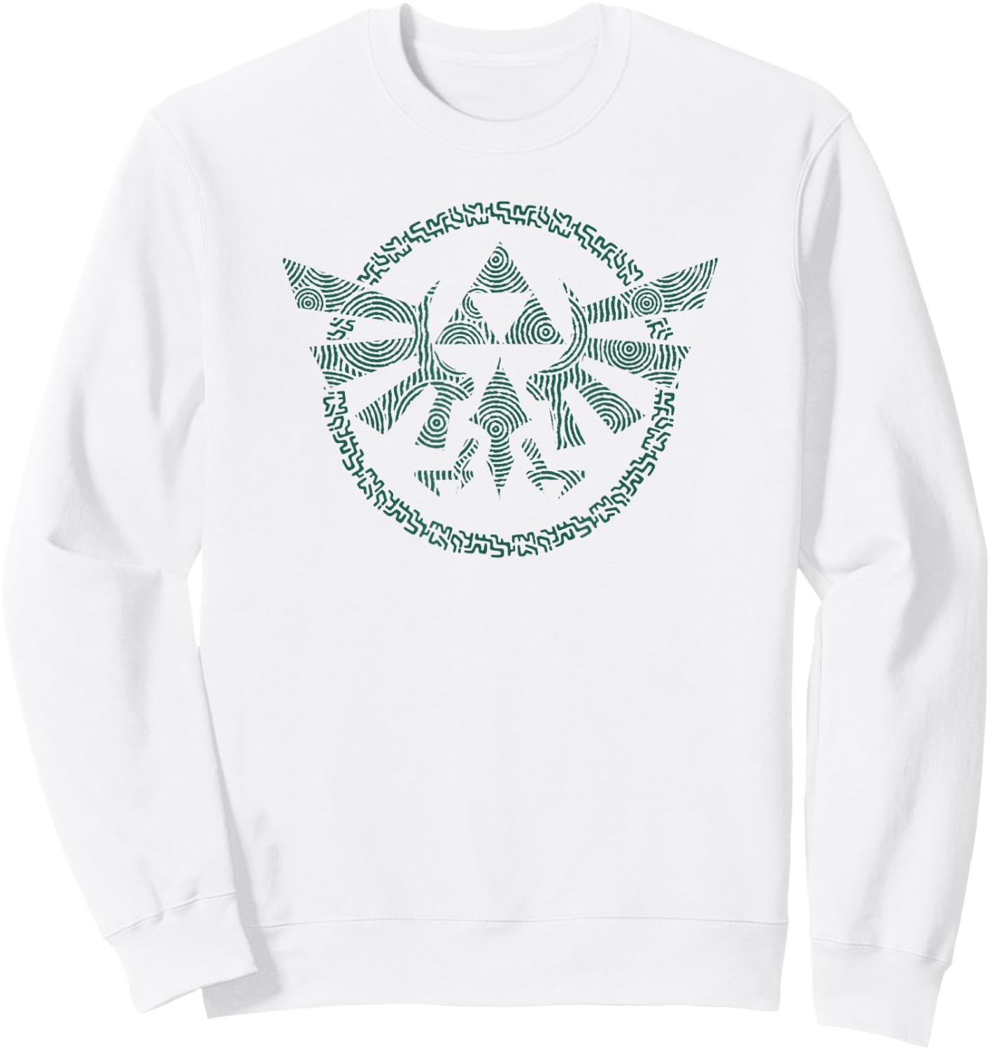 The Legend of Zelda Hyrule Triforce Circular Emblem Sweatshirt - Sweatshirt | White