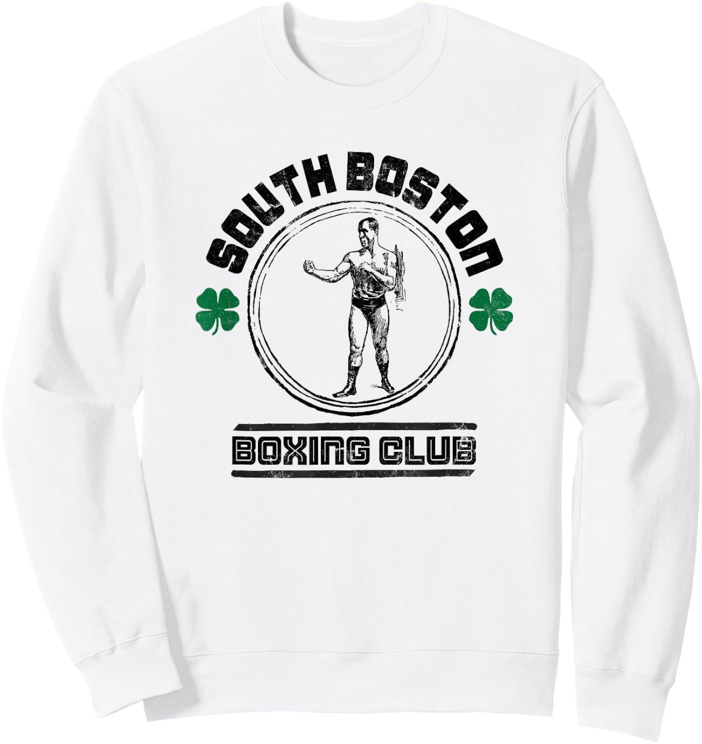 Vintage South Boston Boxing Club - Boxing Sweatshirt - Sweatshirt | White