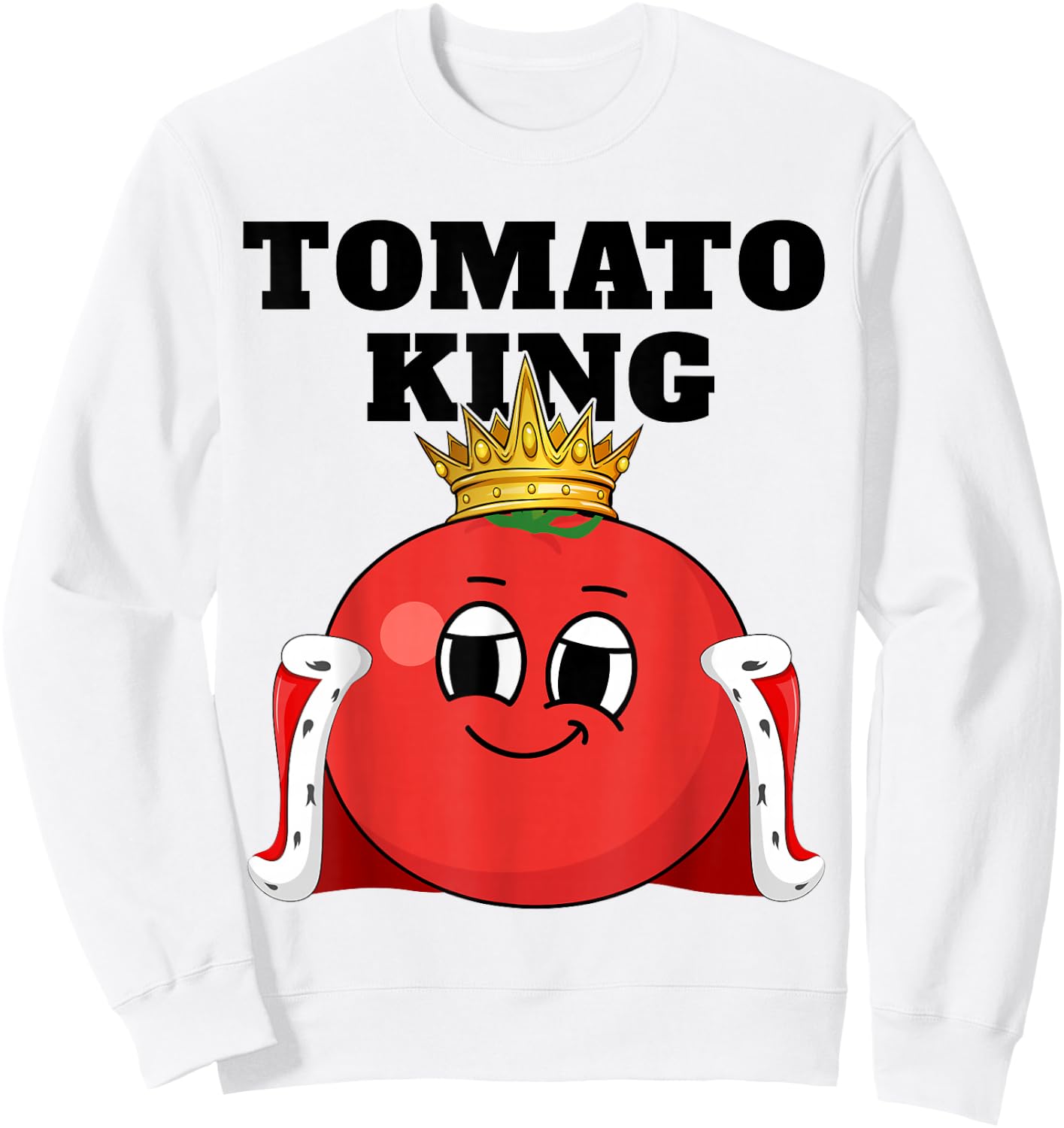 Tomato King | Boys Tomato Lover | Tomato Sweatshirt - Sweatshirt | White