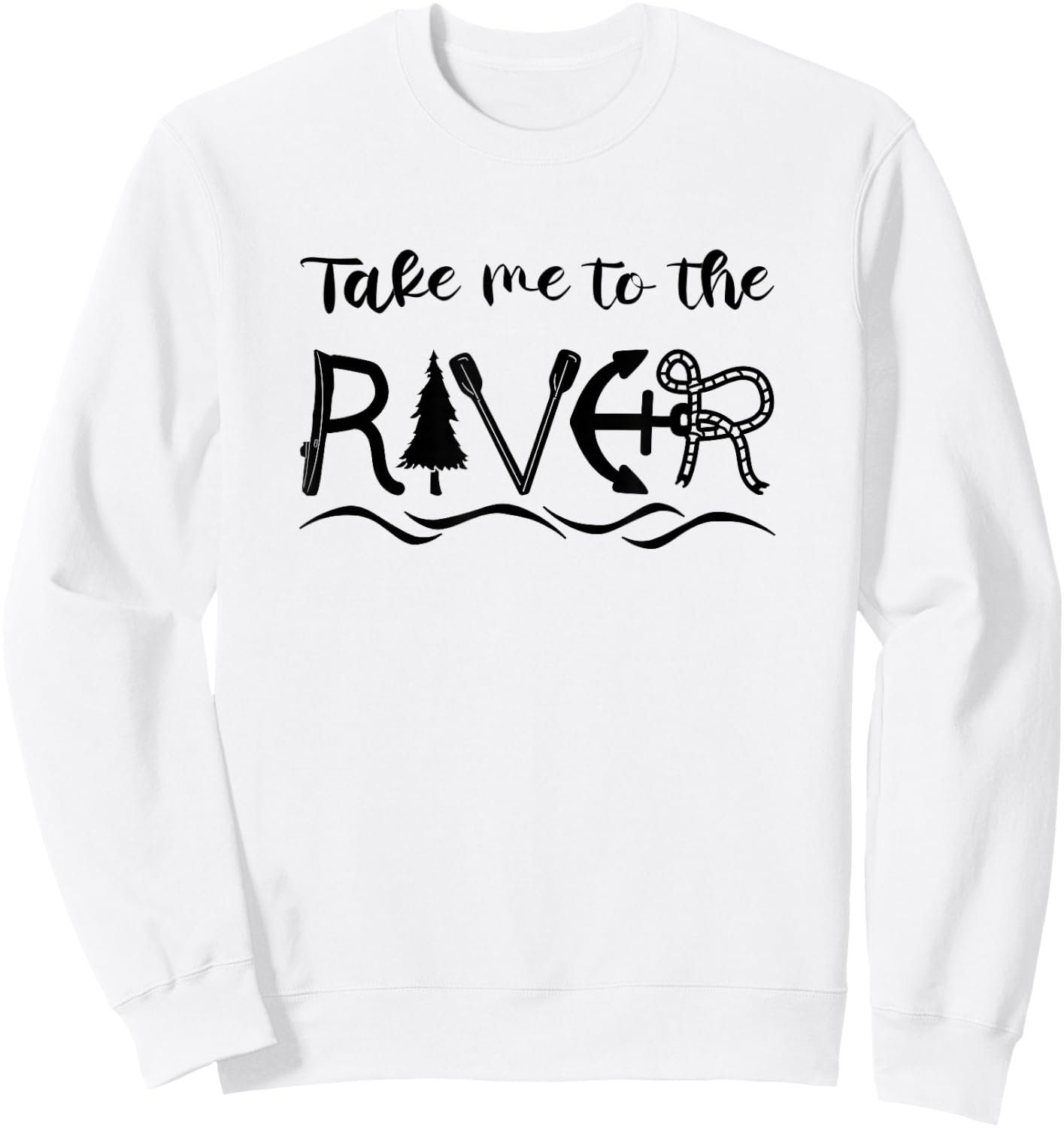 Take Me to a River - Rafting River Tubing Summer Outdoor Sweatshirt - Sweatshirt | White