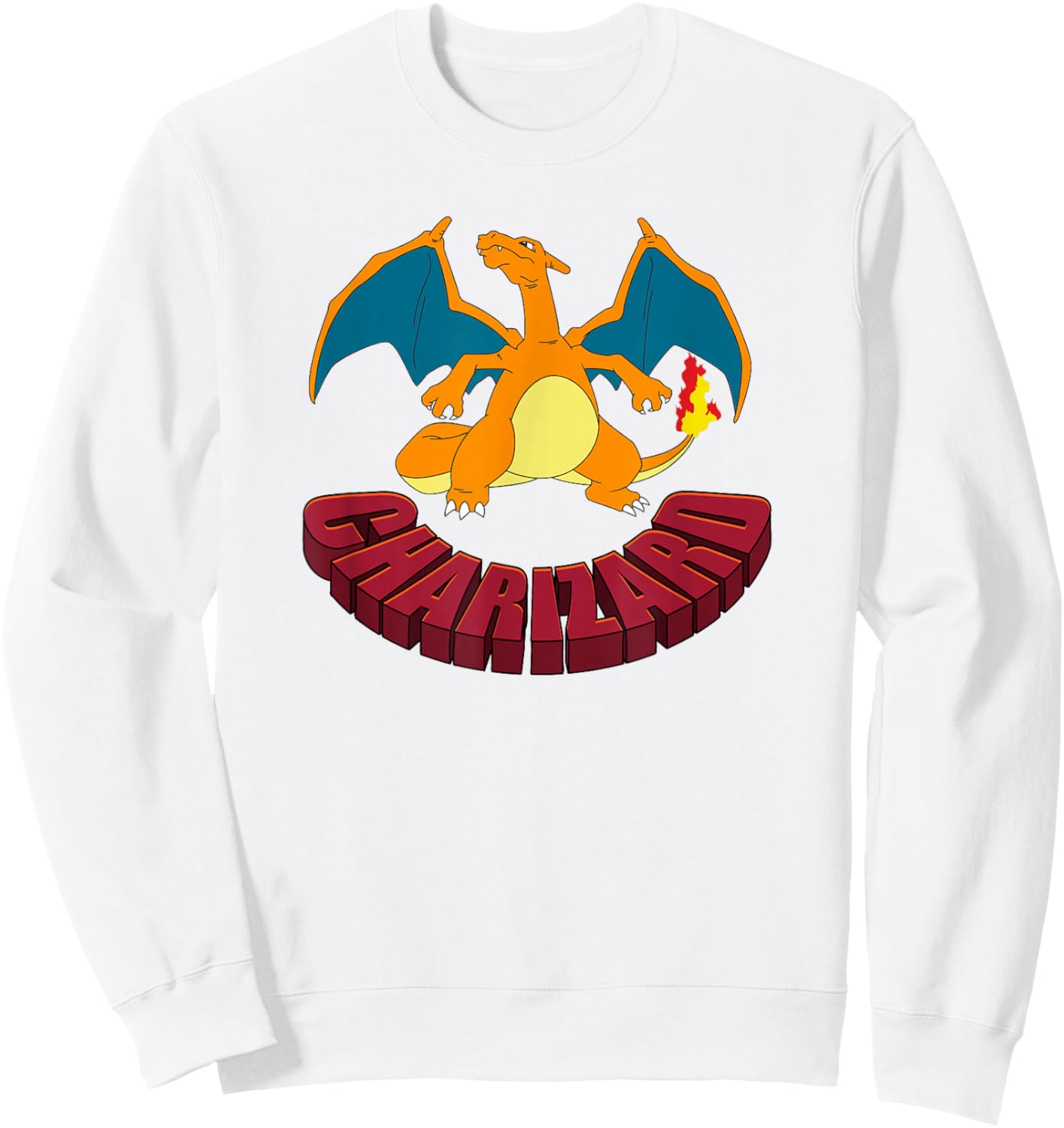 Pokémon Charizard Stoic Pose Poster Sweatshirt - Sweatshirt | White