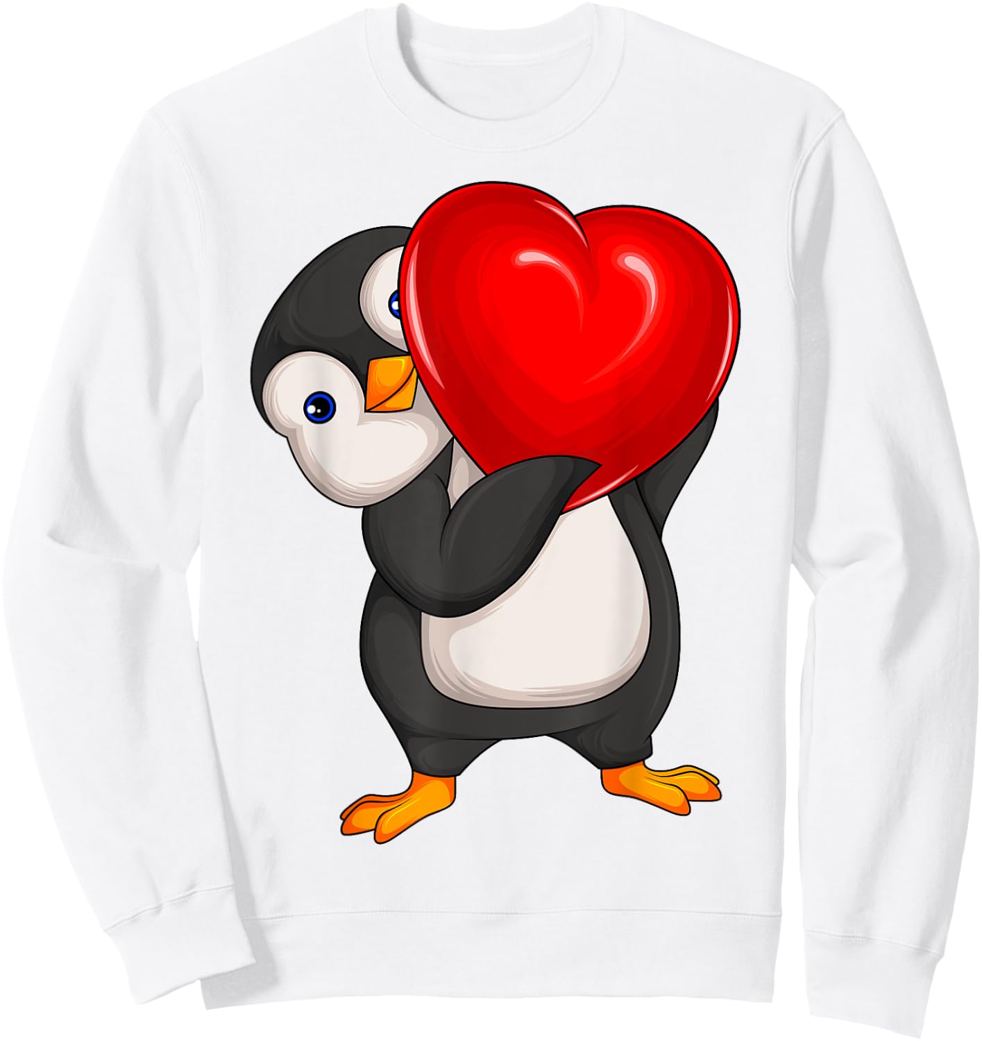 Penguin Women Girl Kids Sweatshirt - Sweatshirt | White