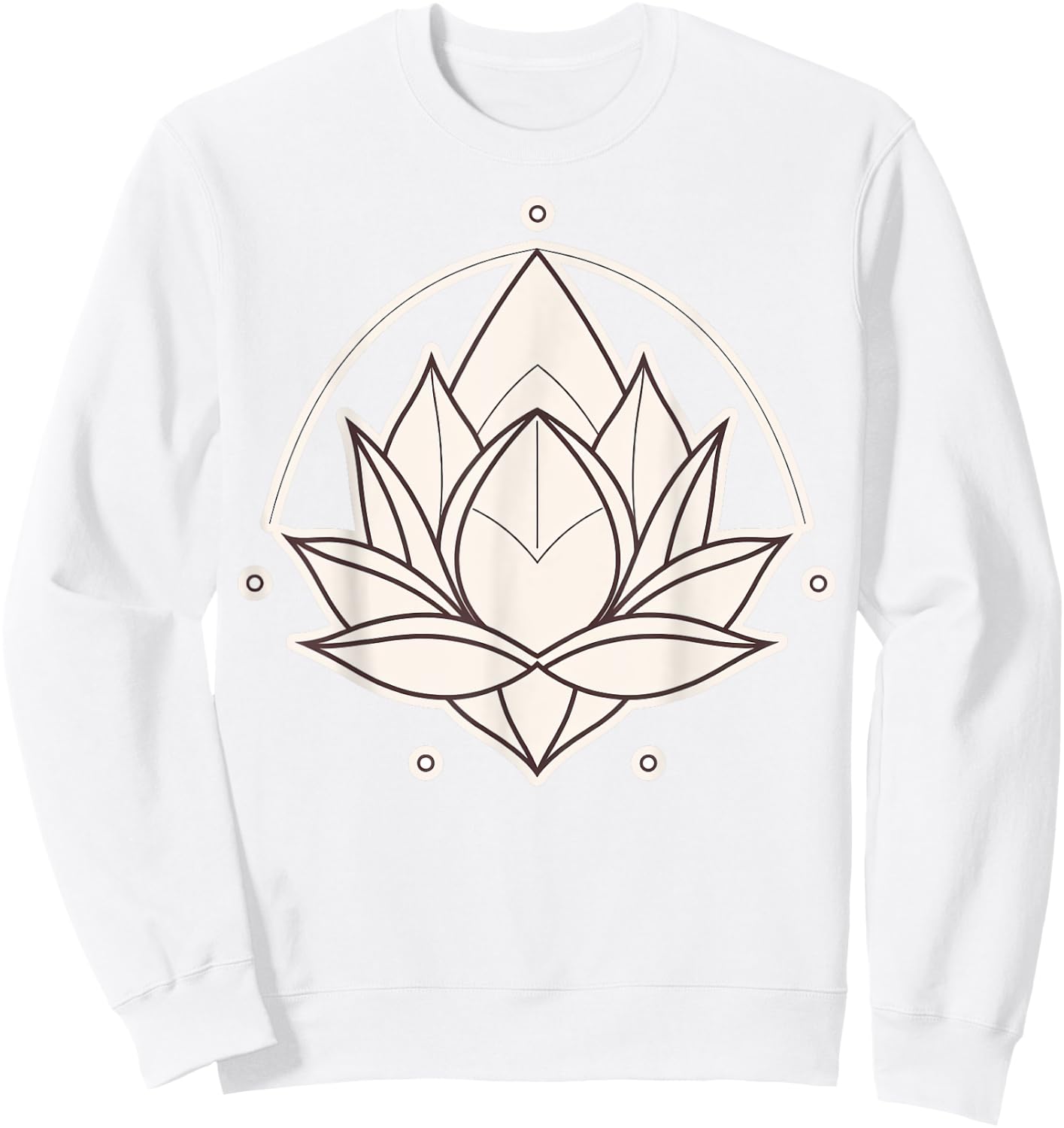 Spiritual Zen Lotus Flowers on simple Lotus Flower Sweatshirt - Sweatshirt | White