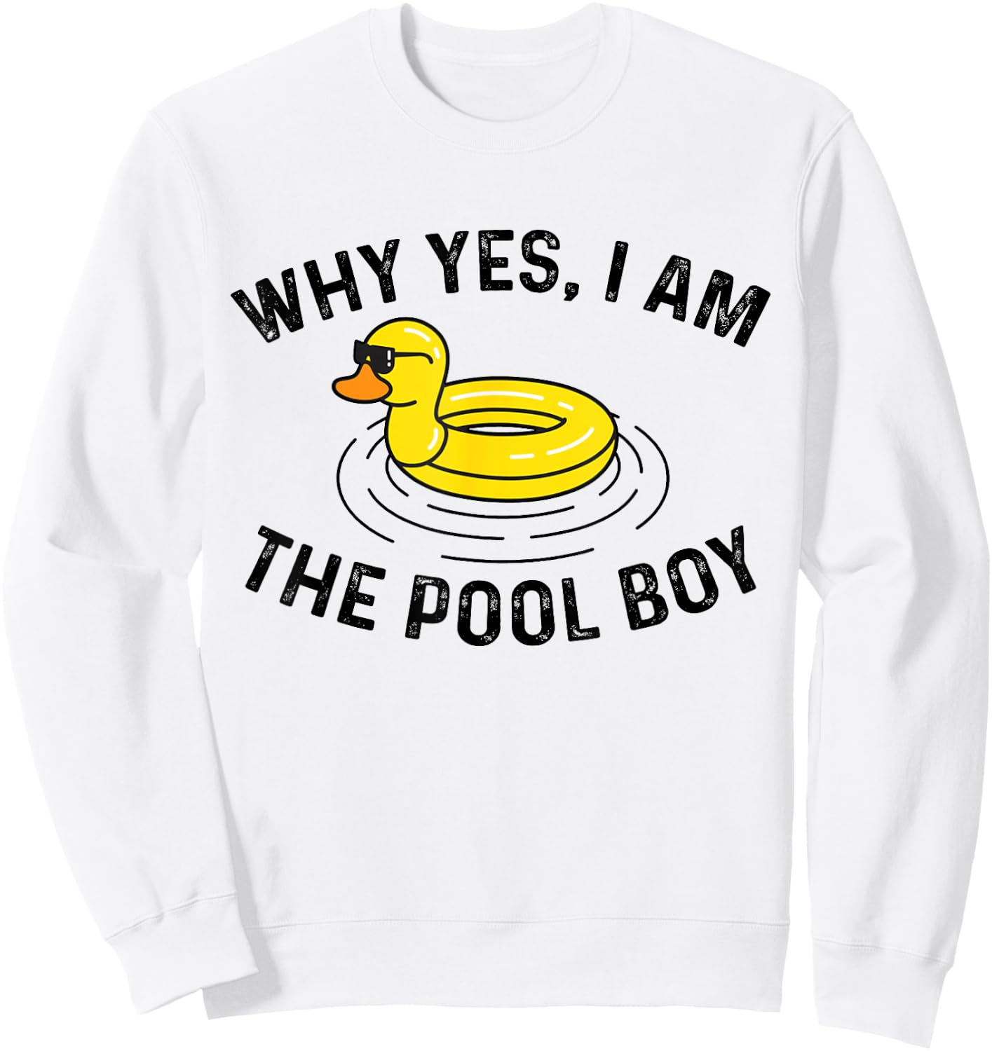Summer Pool Party Funny Swim Swimmer Swimming Novelty Pun Women Girls Kids Sweatshirt - Sweatshirt | White