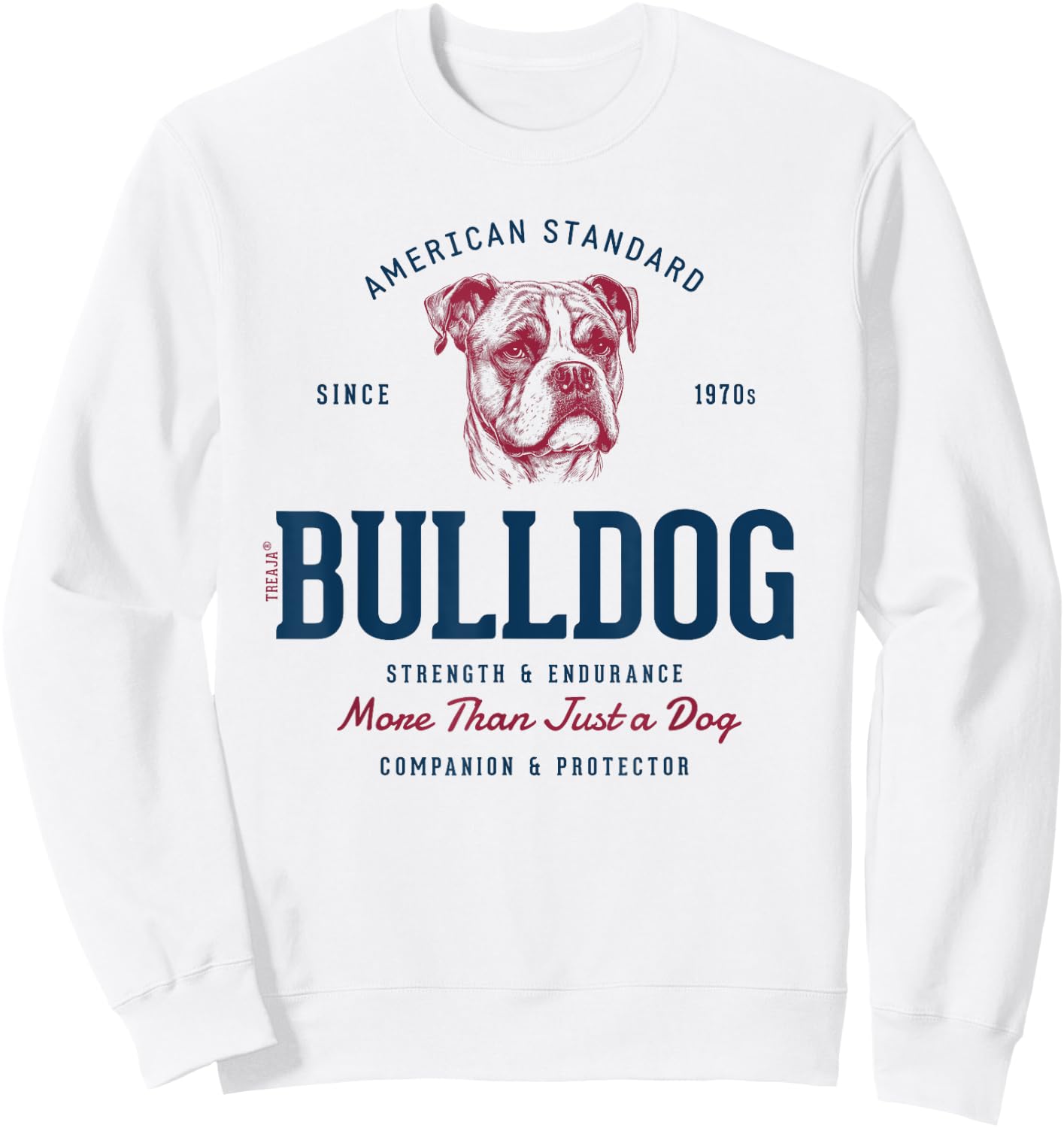 Retro Styled Vintage American Bulldog Women Kids Sweatshirt - Sweatshirt | White