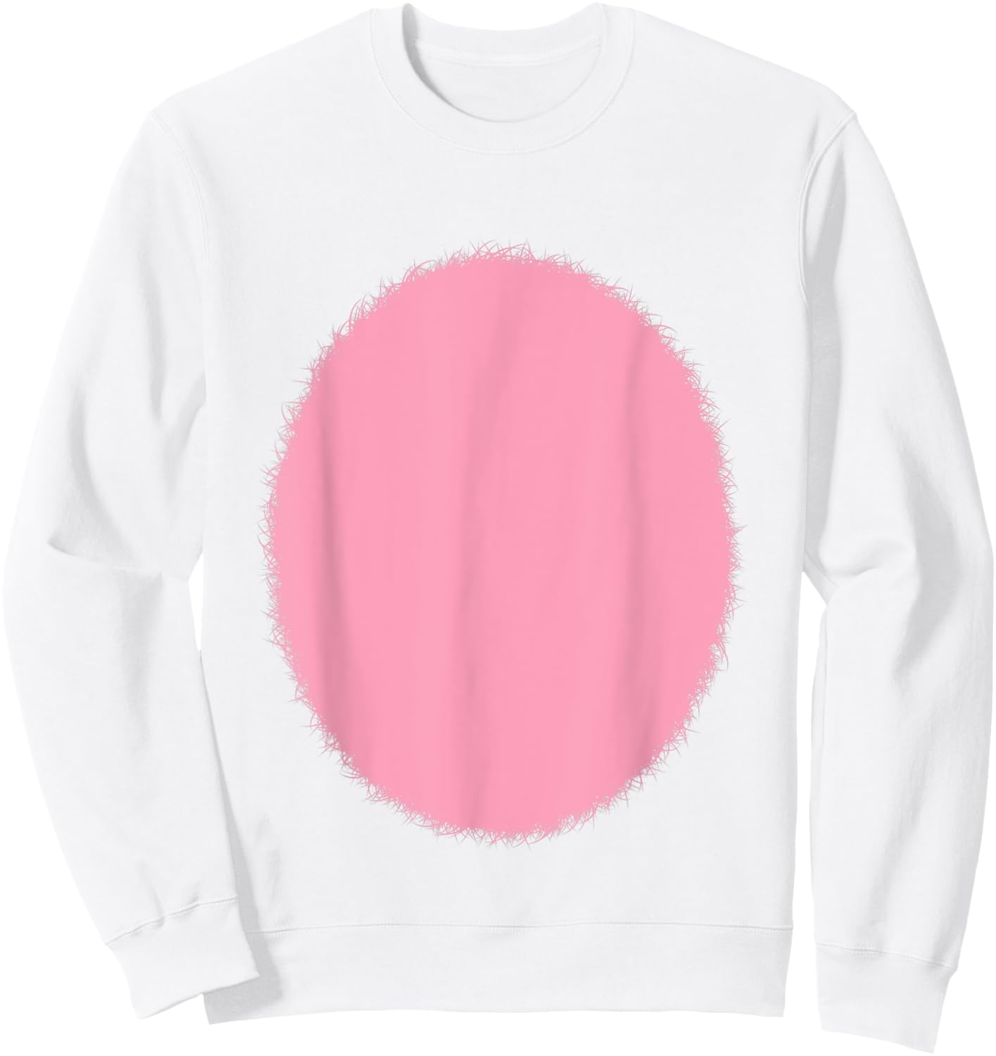 White Easter Bunny Rabbit Pink Furry Tummy Belly Costume Sweatshirt - Sweatshirt | White