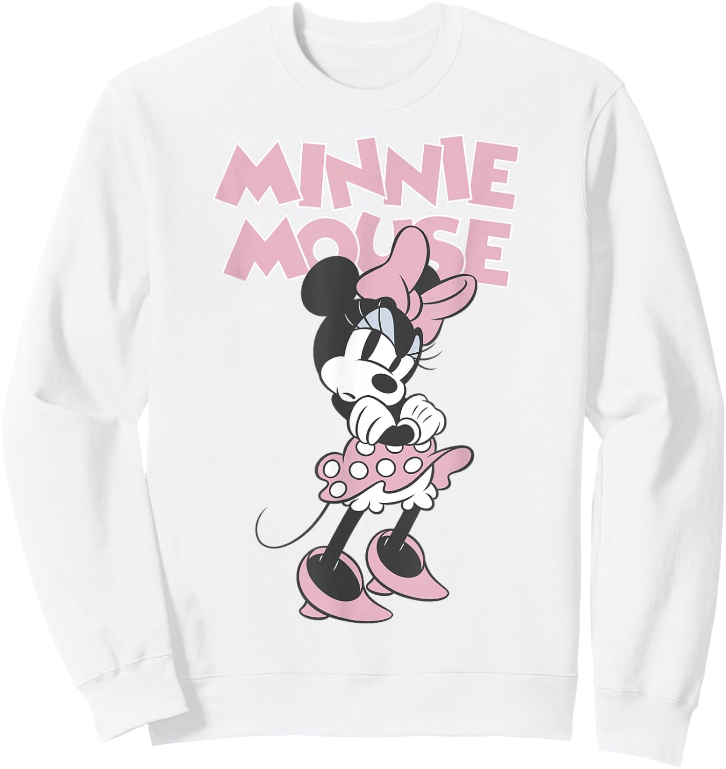 Disney Minnie Mouse Sassy Attitude Classic Vintage Logo Sweatshirt - Sweatshirt | White