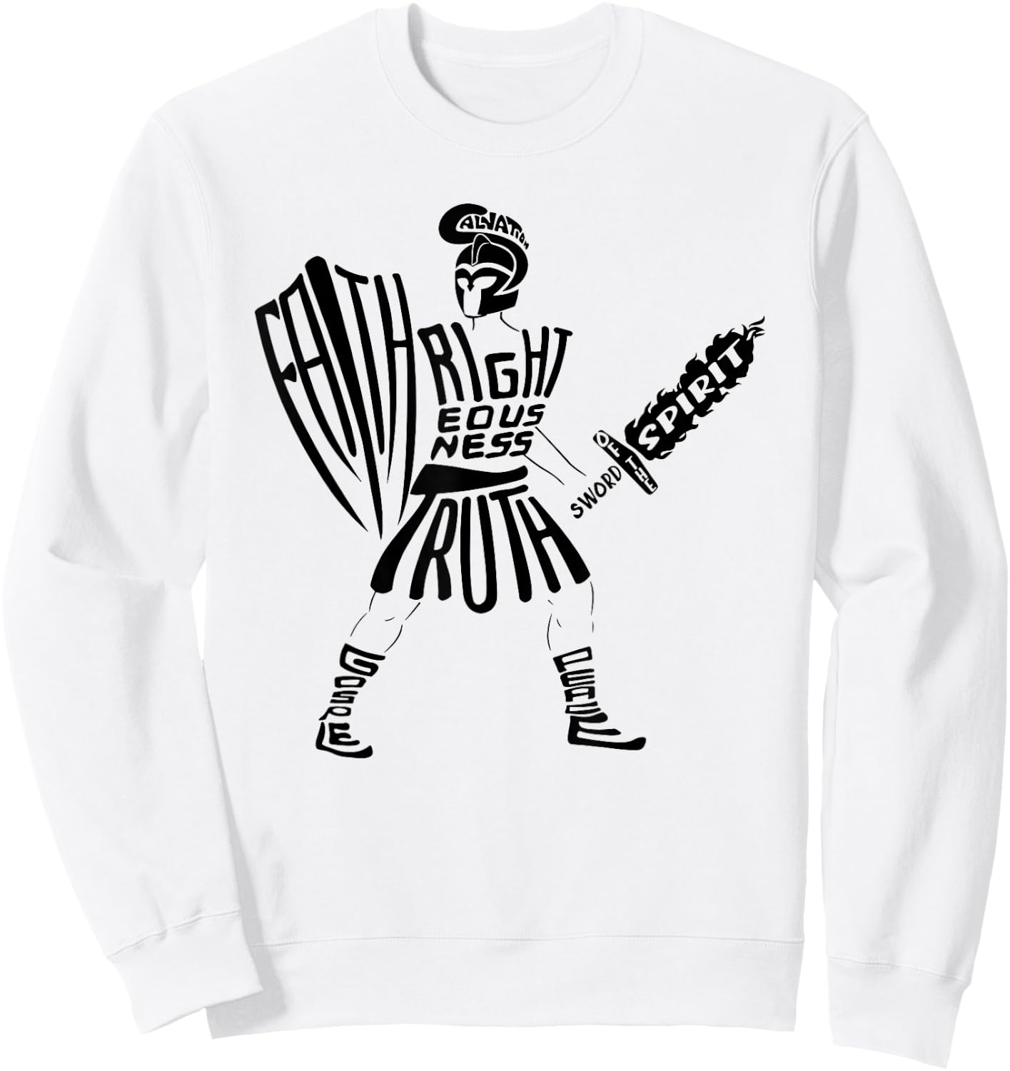 Armor Of God, Belt of Truth, Sword of the Spirit Sweatshirt - Sweatshirt | White