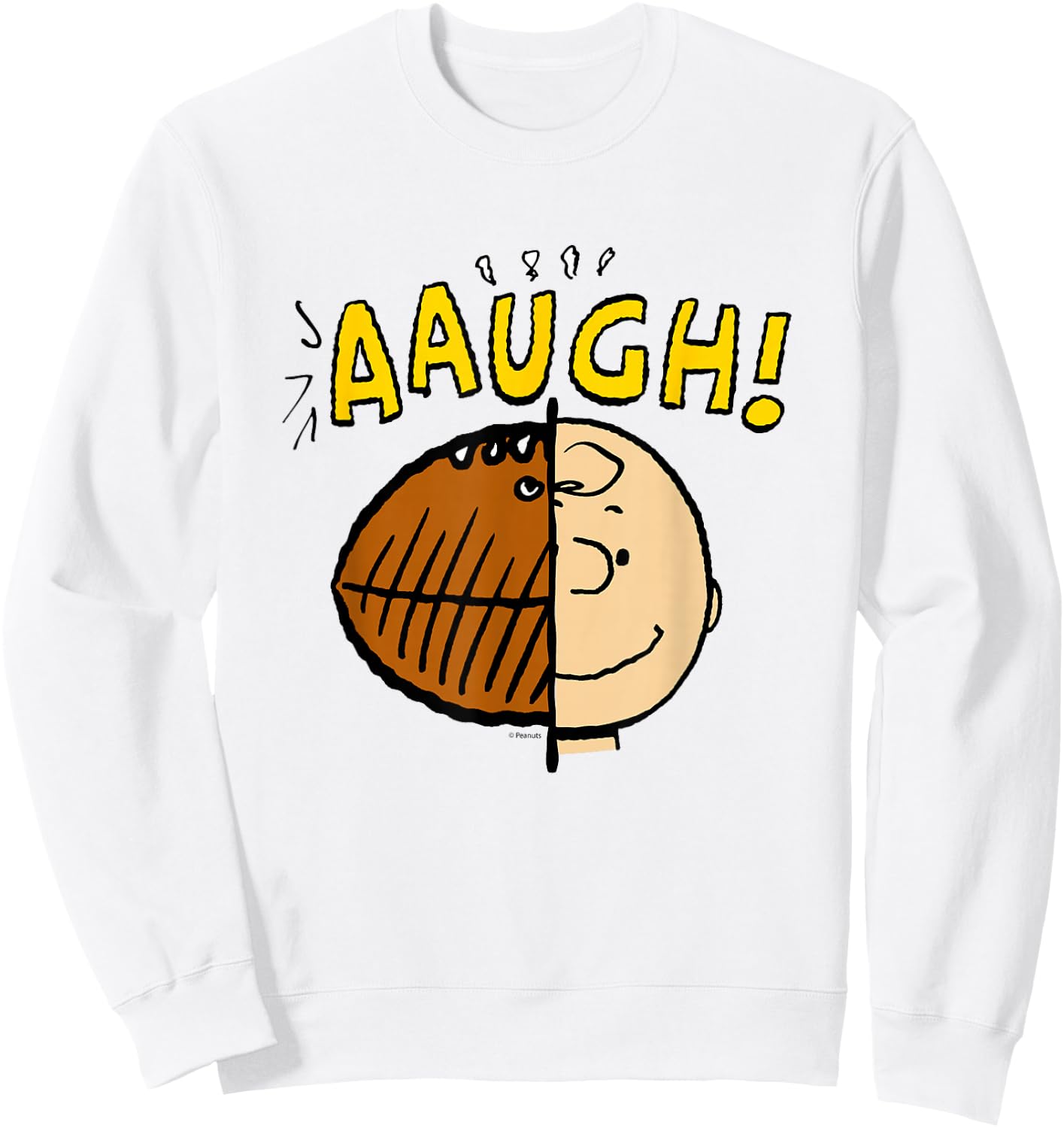 Peanuts - Charlie Brown Half Football Head Sweatshirt - Sweatshirt | White