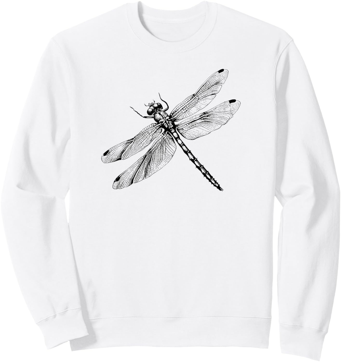 Kids Illustration Vintage Retro Dragonfly Lover Sweatshirt - Sweatshirt | White