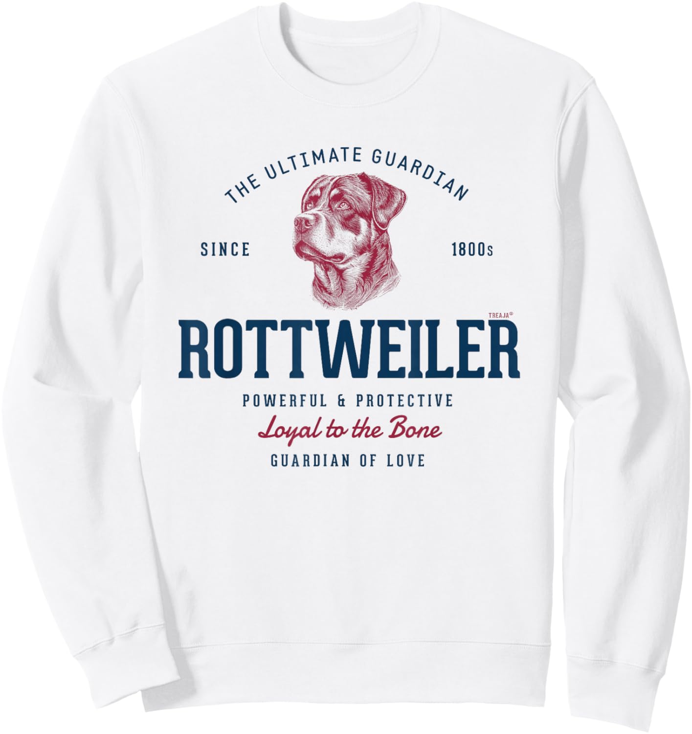 Retro Styled Vintage Rottweiler Sweatshirt - Sweatshirt | White