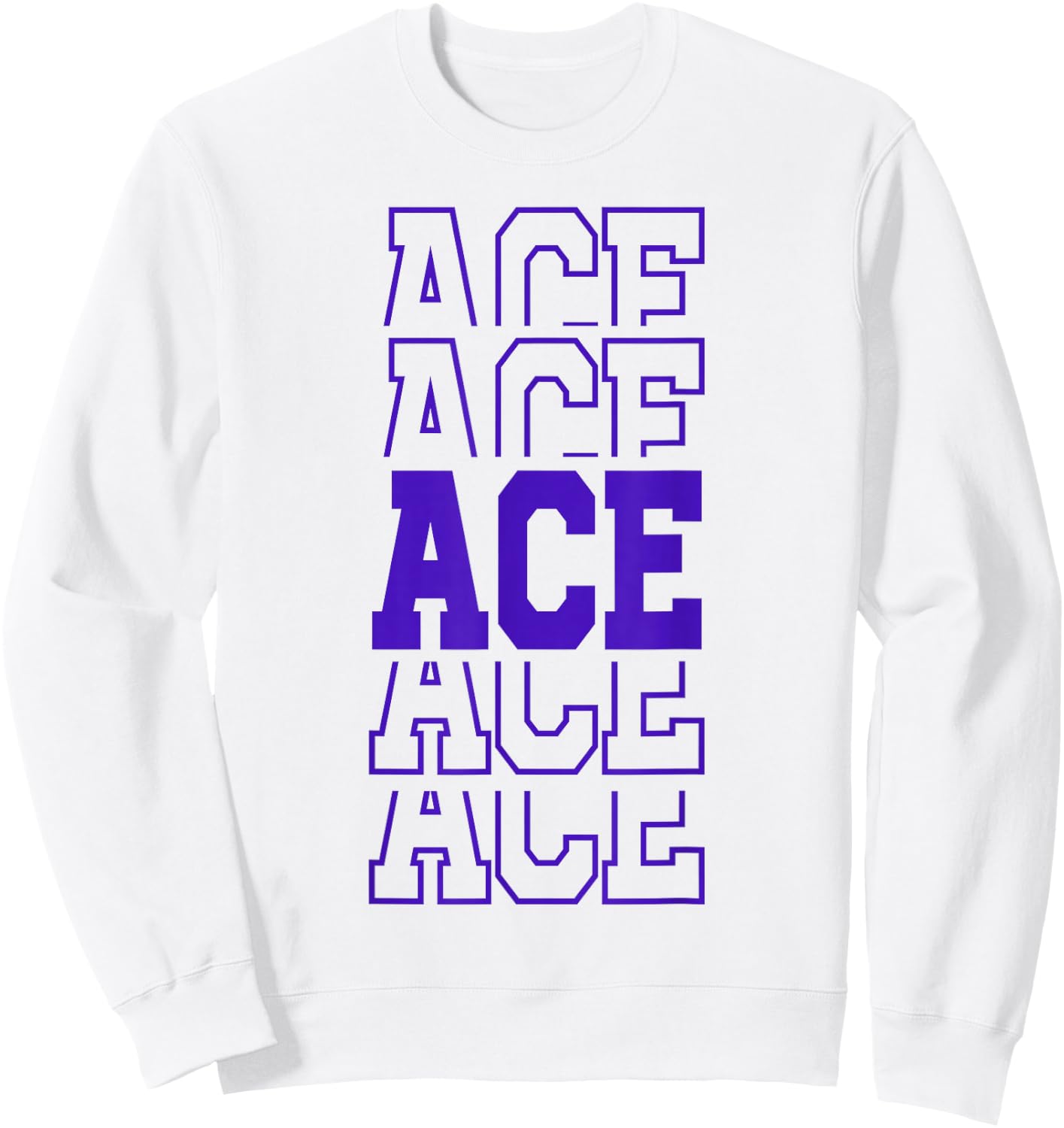 Cute Personalized Ace Birthday Matching Family Sweatshirt - Sweatshirt | White