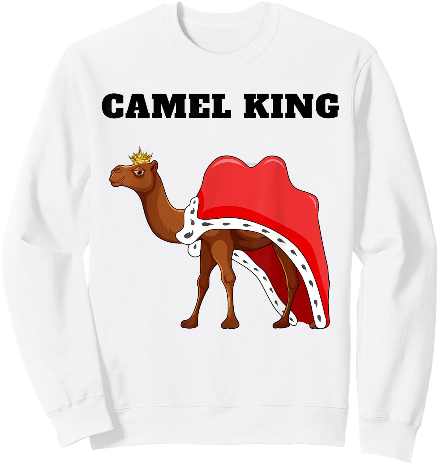 Camel King | Boys Camel Lover Design | Camel Sweatshirt - Sweatshirt | White