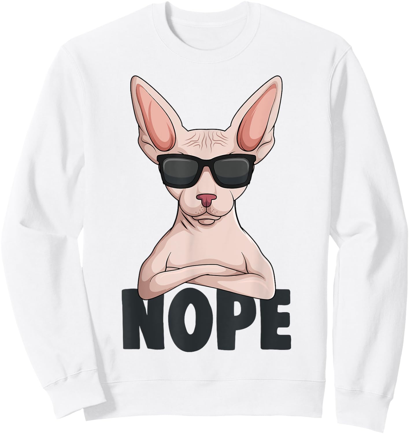 Sphynx Cat Sphinx Hairless Cat Women Girls Kids Sweatshirt - Sweatshirt | White