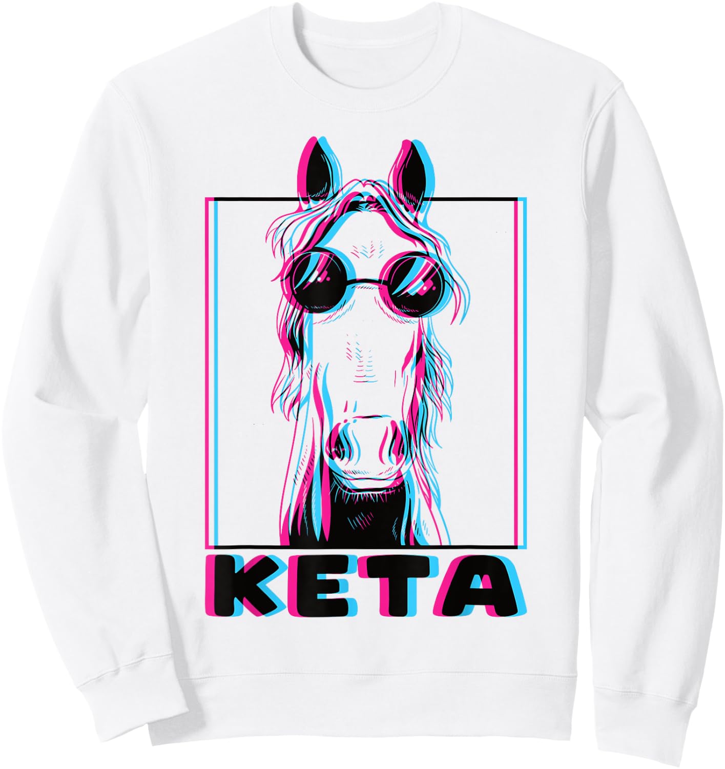 Funny Raver Animal Dj Party Festival Keta Sweatshirt - Sweatshirt | White