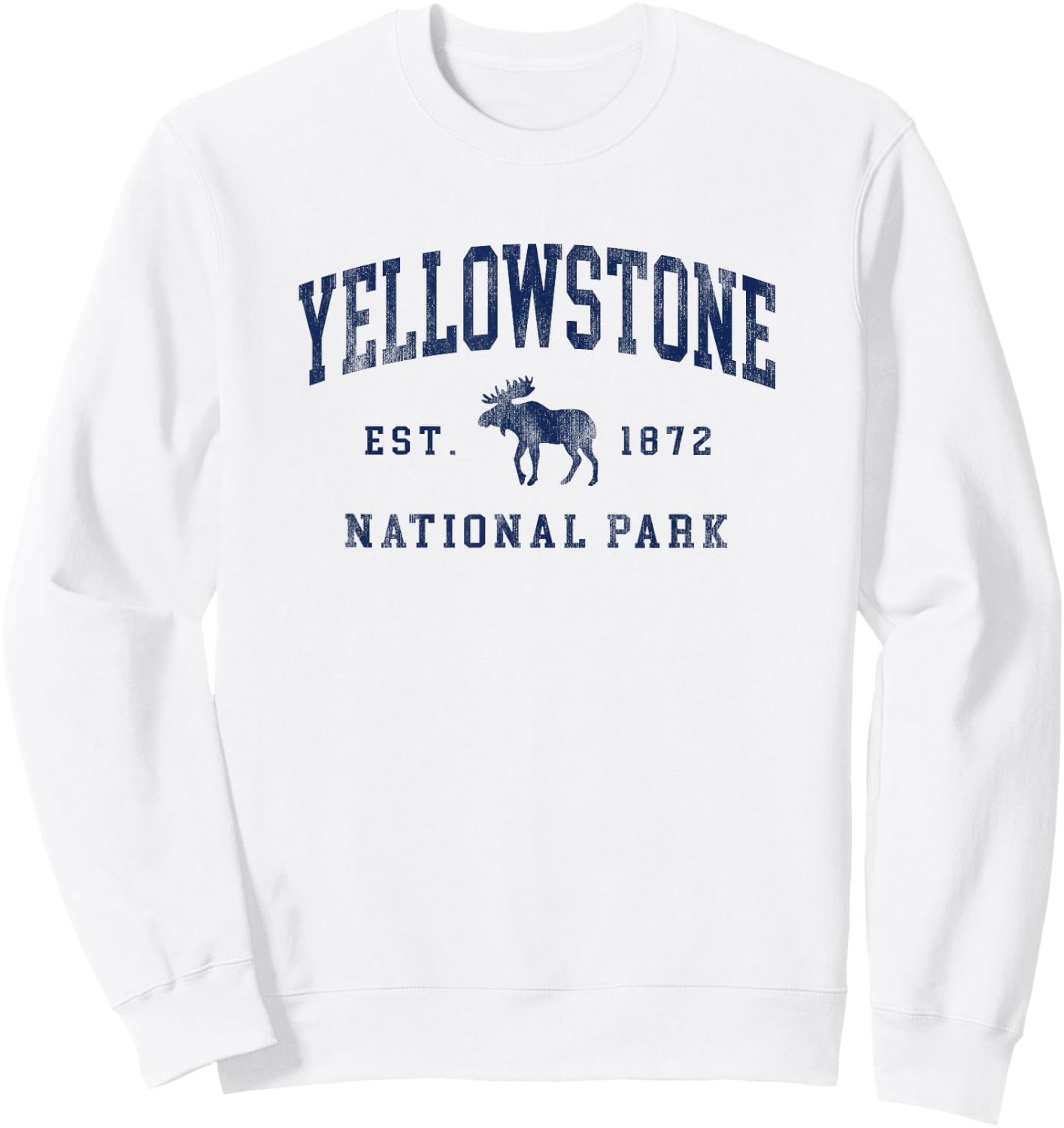 Yellowstone National Park 1872 Hiking Graphic Sweatshirt - Sweatshirt | White