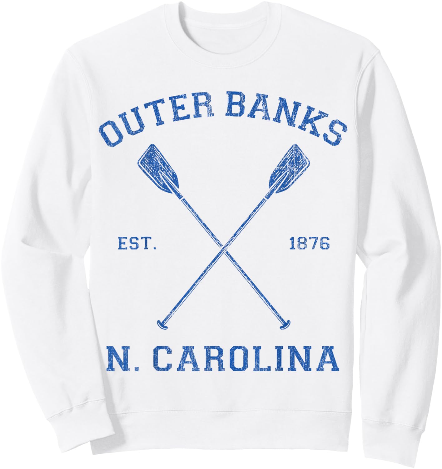 Vintage Outer Banks North Carolina Vacation Sweatshirt - Sweatshirt | White