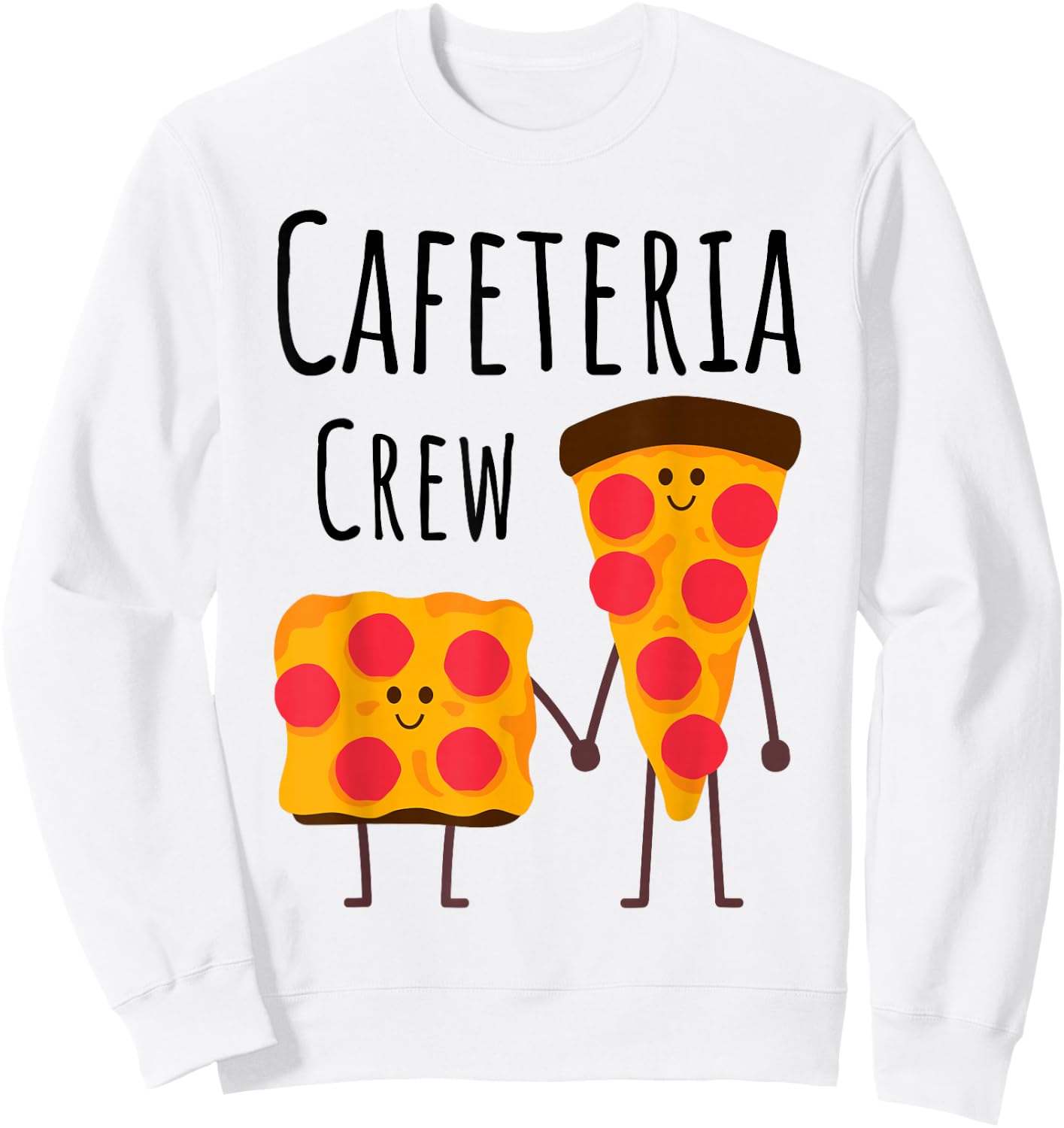 Cafeteria Crew School Lunch Lady Pizza Lover Squad Kids 2026 Sweatshirt - Sweatshirt | White