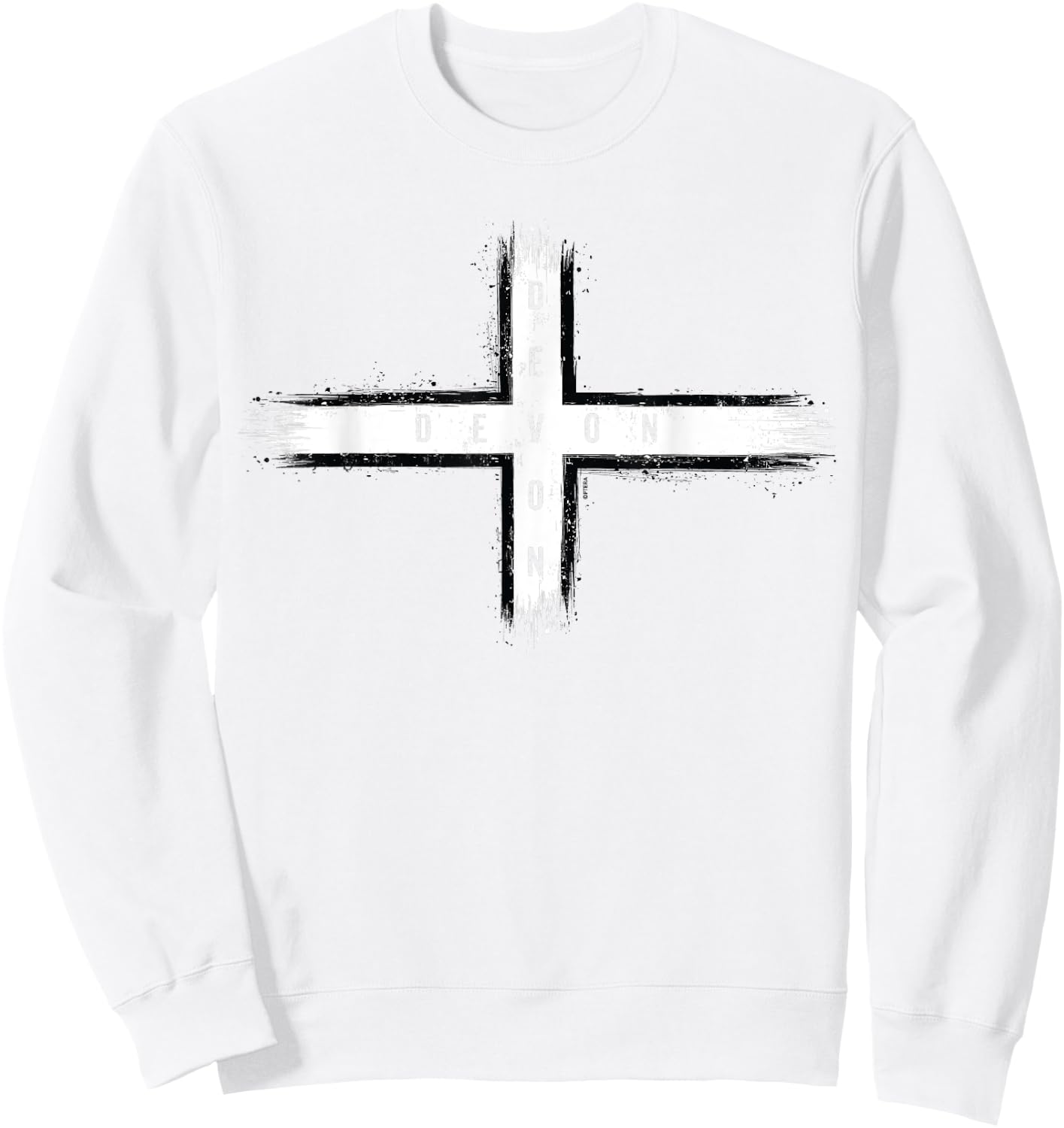 Vintage Devon Flag for Proud Devonian from Devon England Sweatshirt - Sweatshirt | White